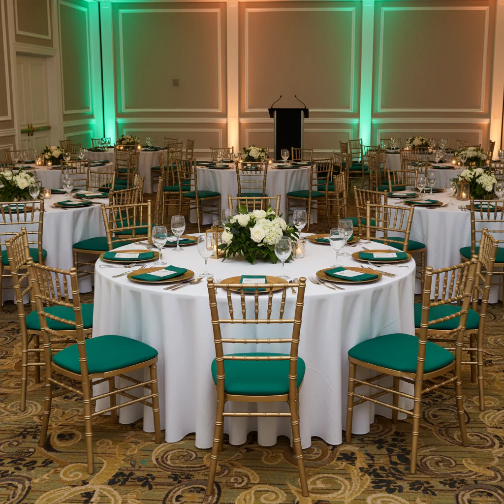 5 pcs/pk Spandex Chiavari Seat Pad Cover - Emerald Green - Image 10