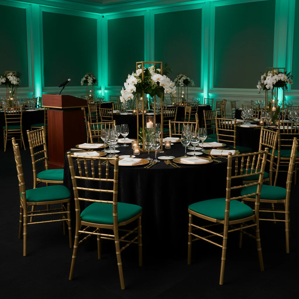 5 pcs/pk Spandex Chiavari Seat Pad Cover - Emerald Green - Image 9