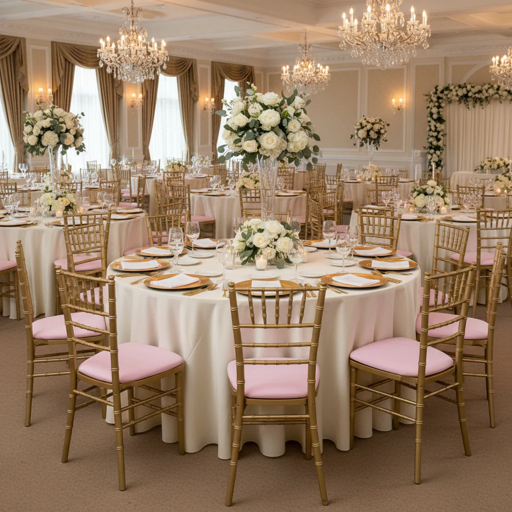 5 pcs/pk Spandex Chiavari Seat Pad Cover - Pink - Image 9
