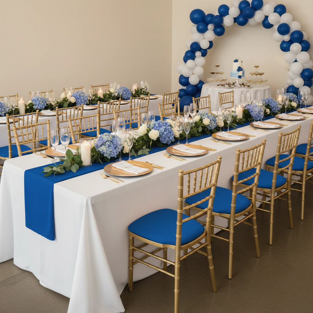5 pcs/pk Spandex Chiavari Seat Pad Cover - Royal Blue - Image 8
