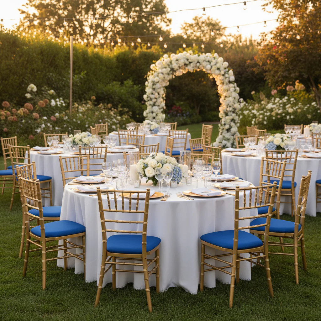 5 pcs/pk Spandex Chiavari Seat Pad Cover - Royal Blue - Image 9