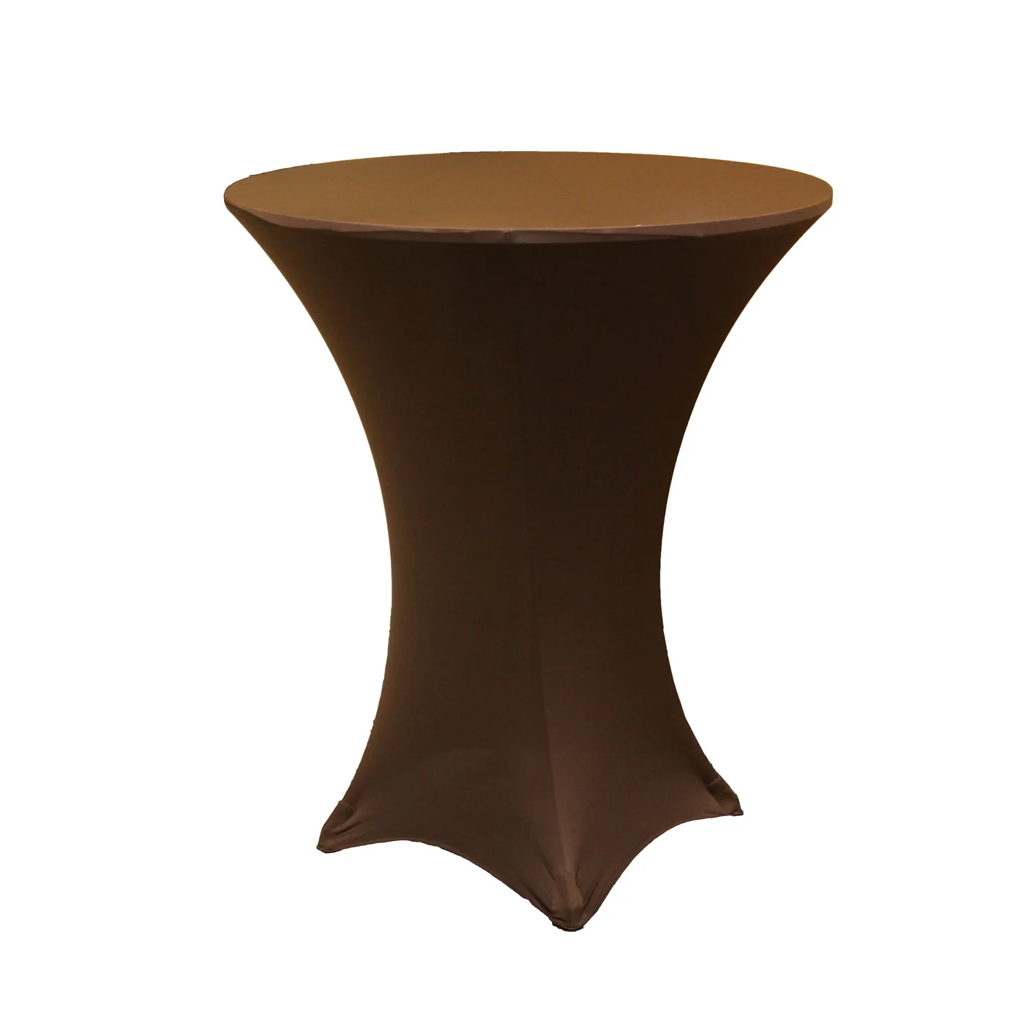 Spandex Cocktail Table Cover 36" Round - Chocolate Brown - Image 2