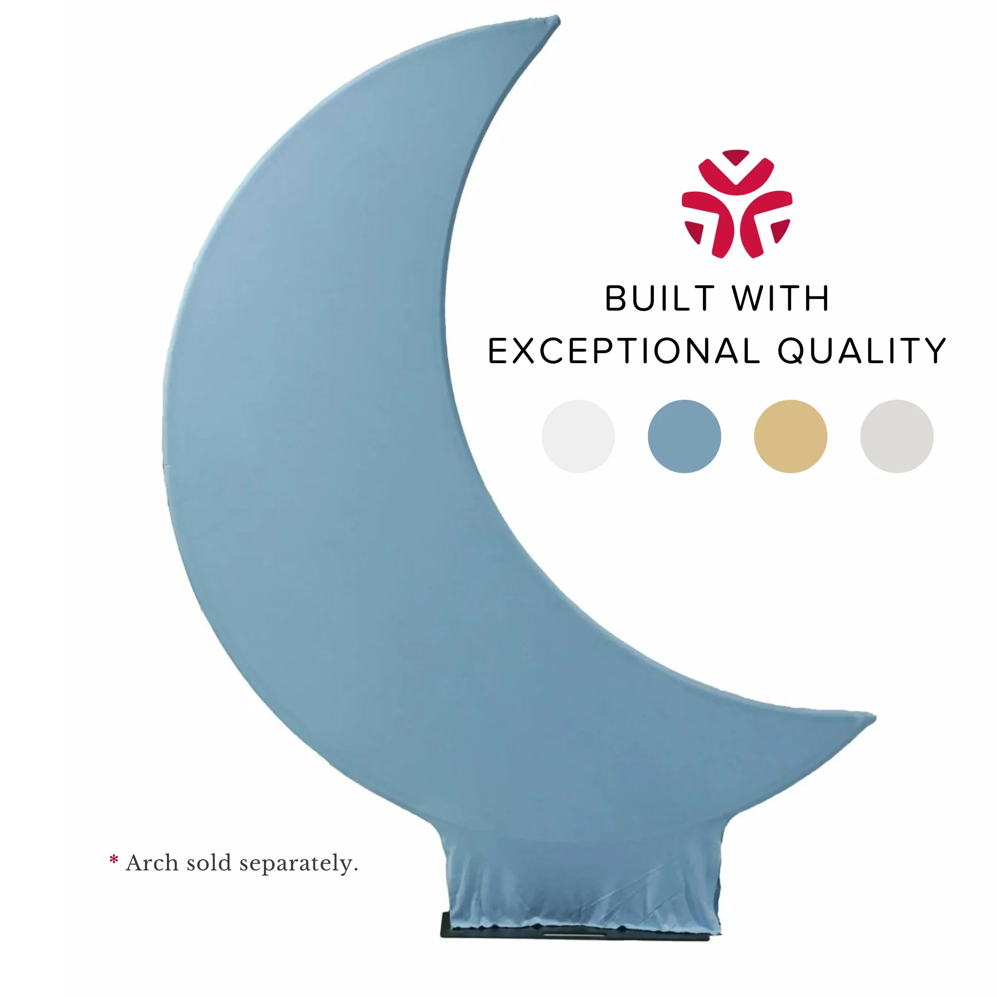 Spandex Crescent Moon Arch Cover - Baby Blue - Image 4