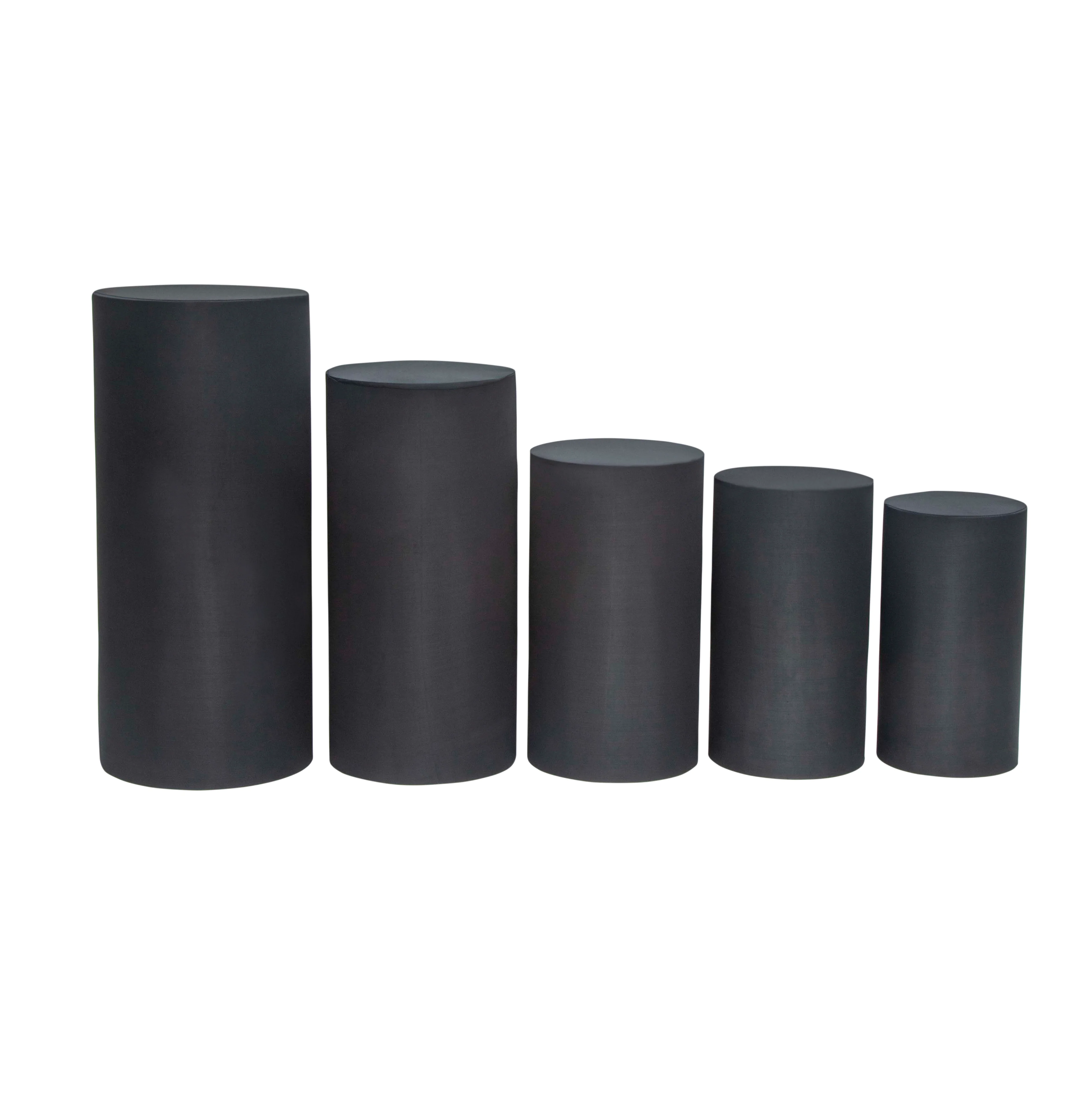 Spandex Pillar Covers for Metal Cylinder Pedestal Stands 5 pcs/set - Black - Image 2
