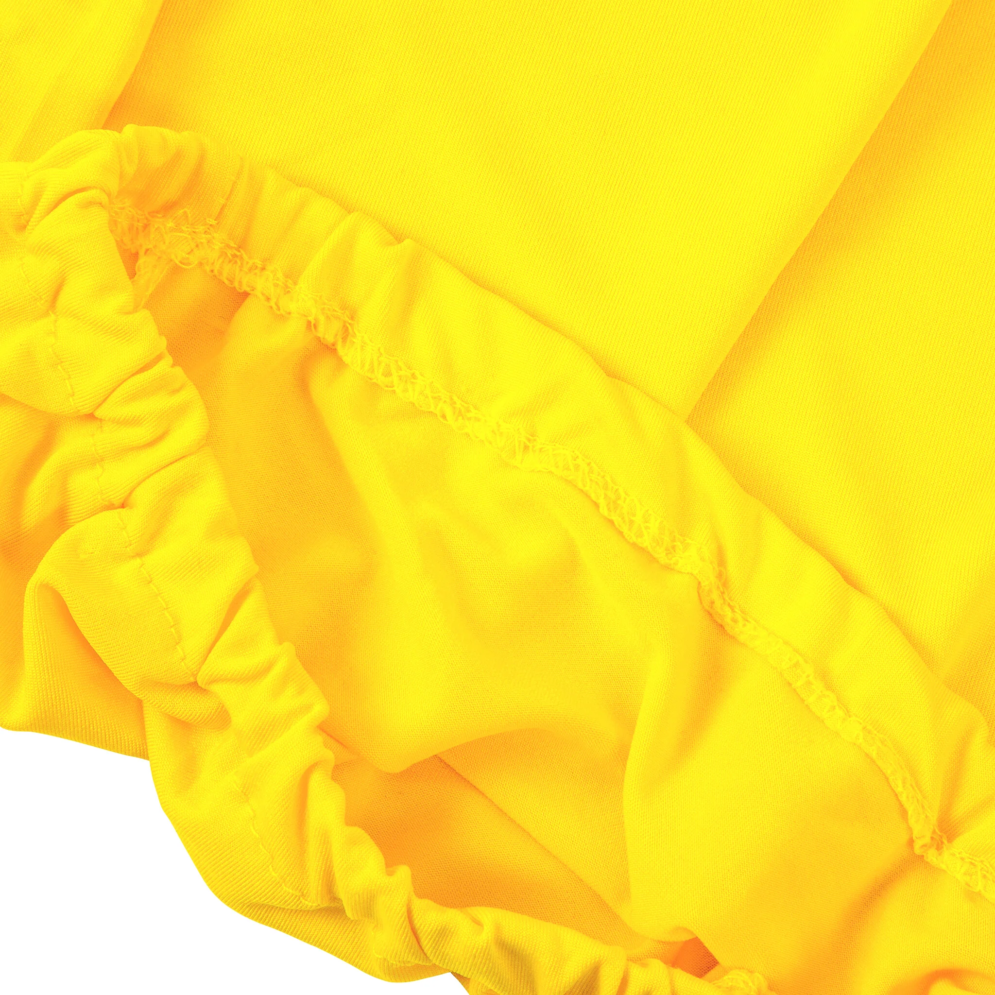 Spandex Pillar Covers for Metal Cylinder Pedestal Stands 5 pcs/set - Canary Yellow - Image 4