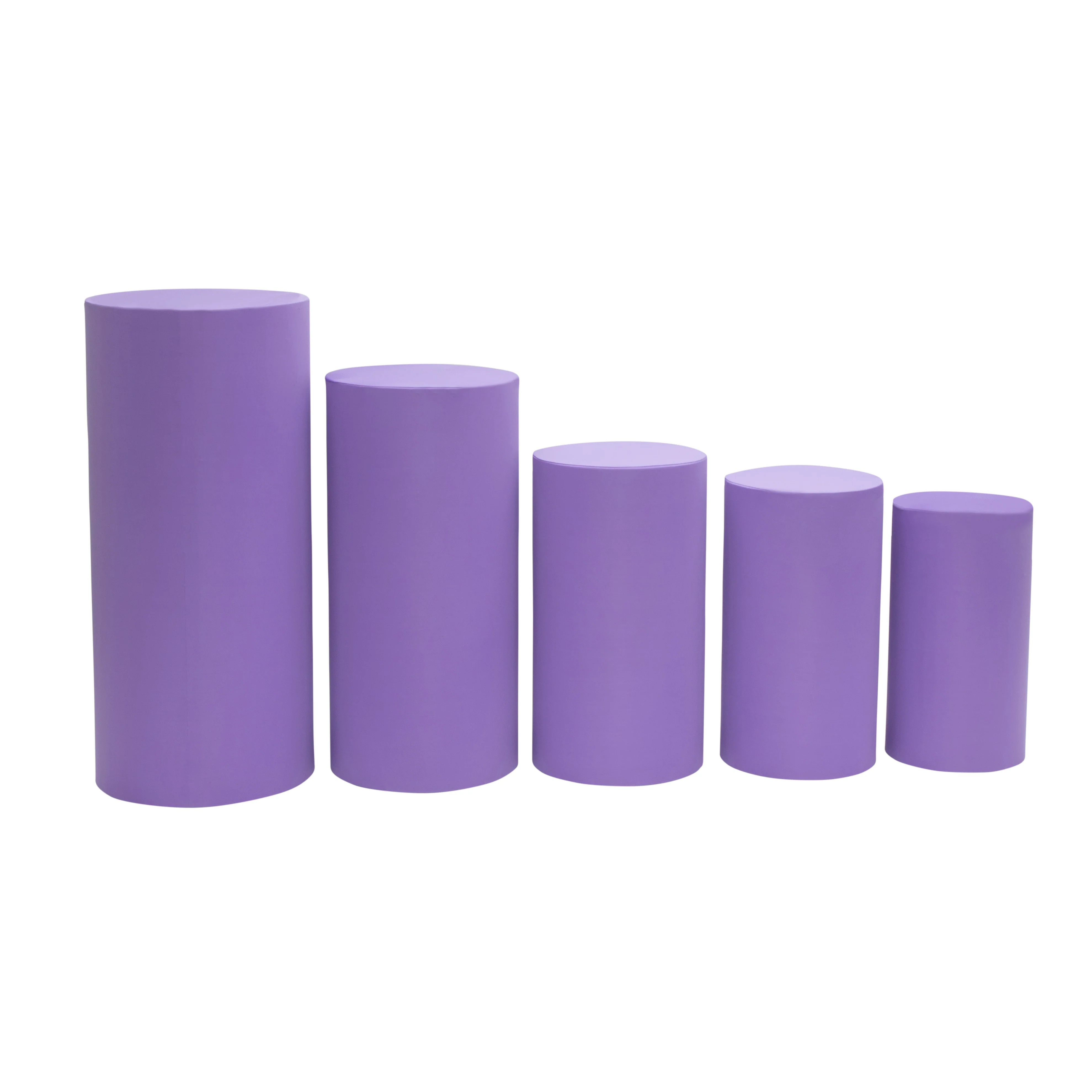 Spandex Pillar Covers for Metal Cylinder Pedestal Stands 5 pcs/set - Lavender - Image 2