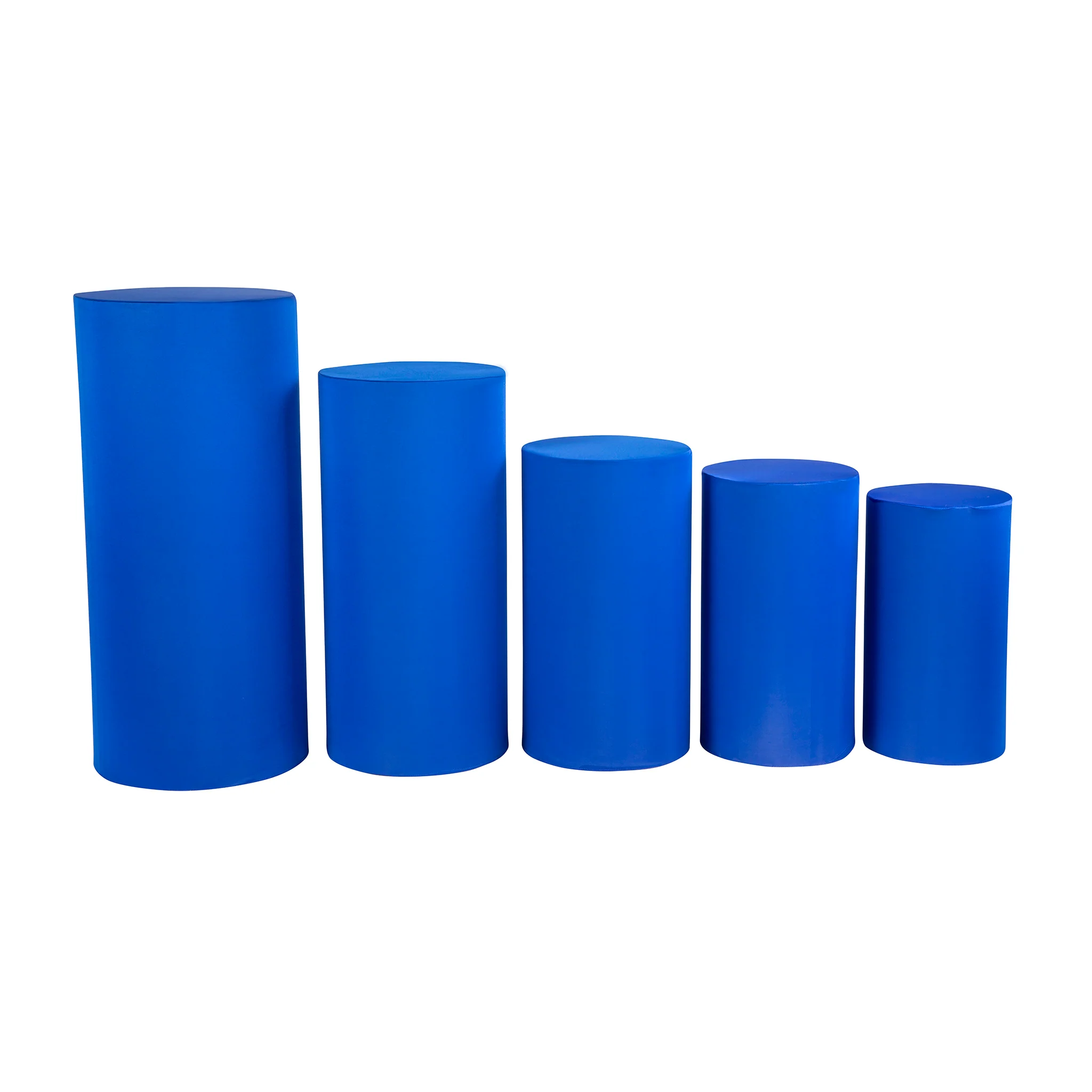 Spandex Pillar Covers for Metal Cylinder Pedestal Stands 5 pcs/set - Royal Blue - Image 2