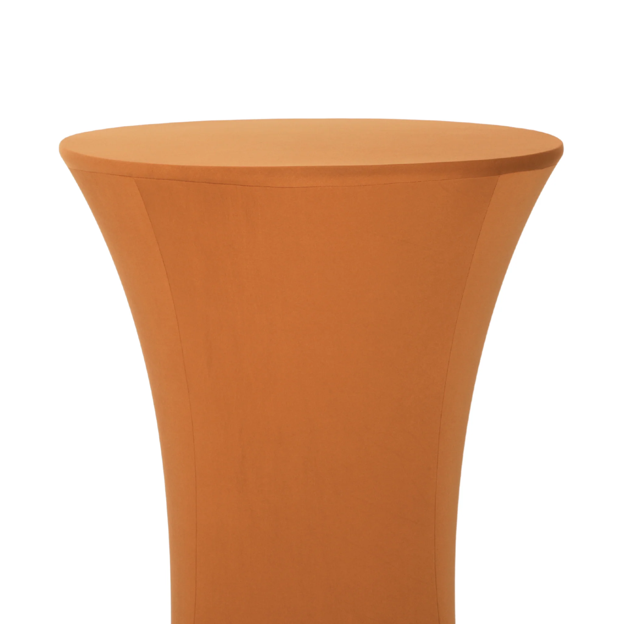 High 30" Spandex Round Cocktail Table Cover - Terracotta - Image 2