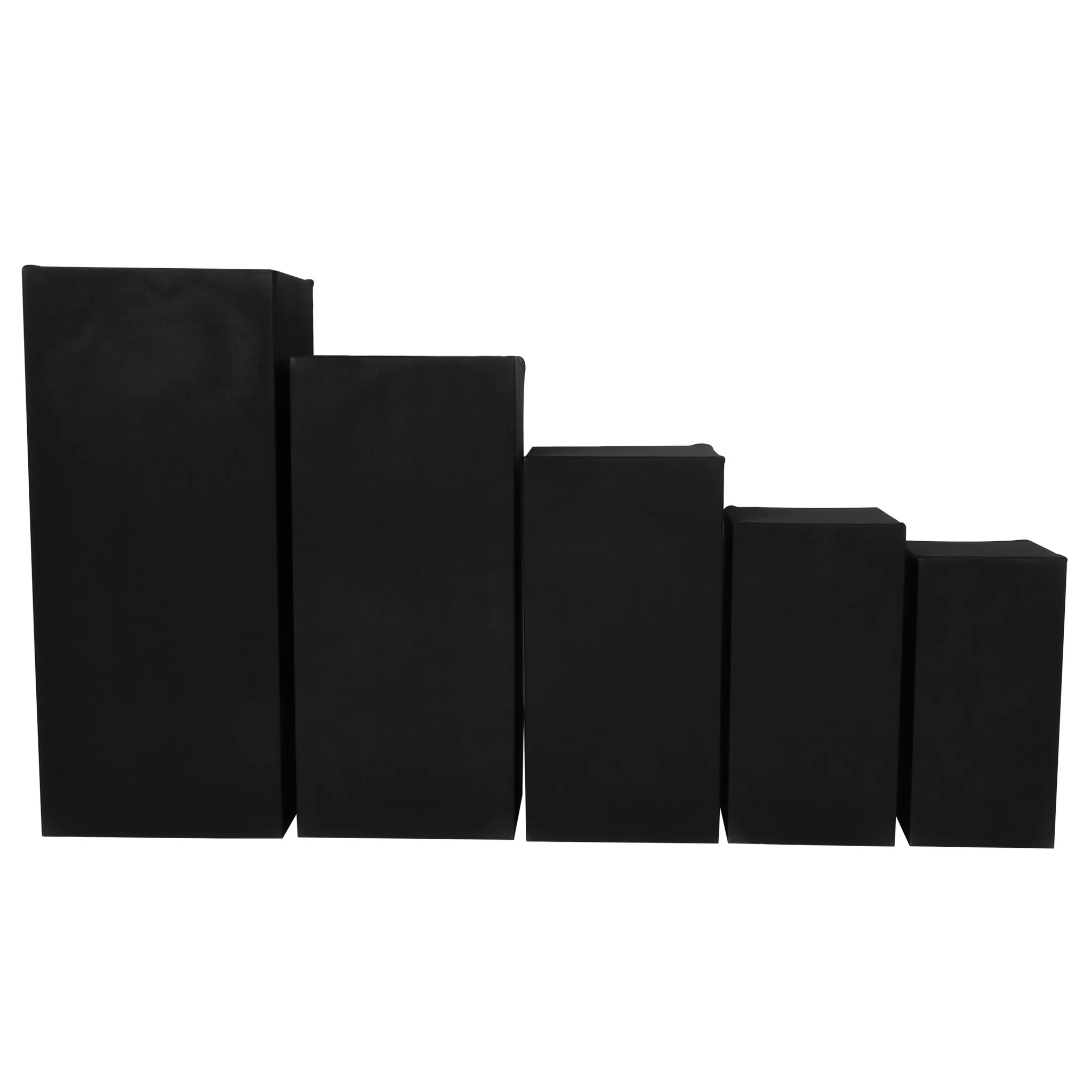 Spandex Covers for Square Metal Pillar Pedestal Stands 5 pcs/set - Black - Image 2