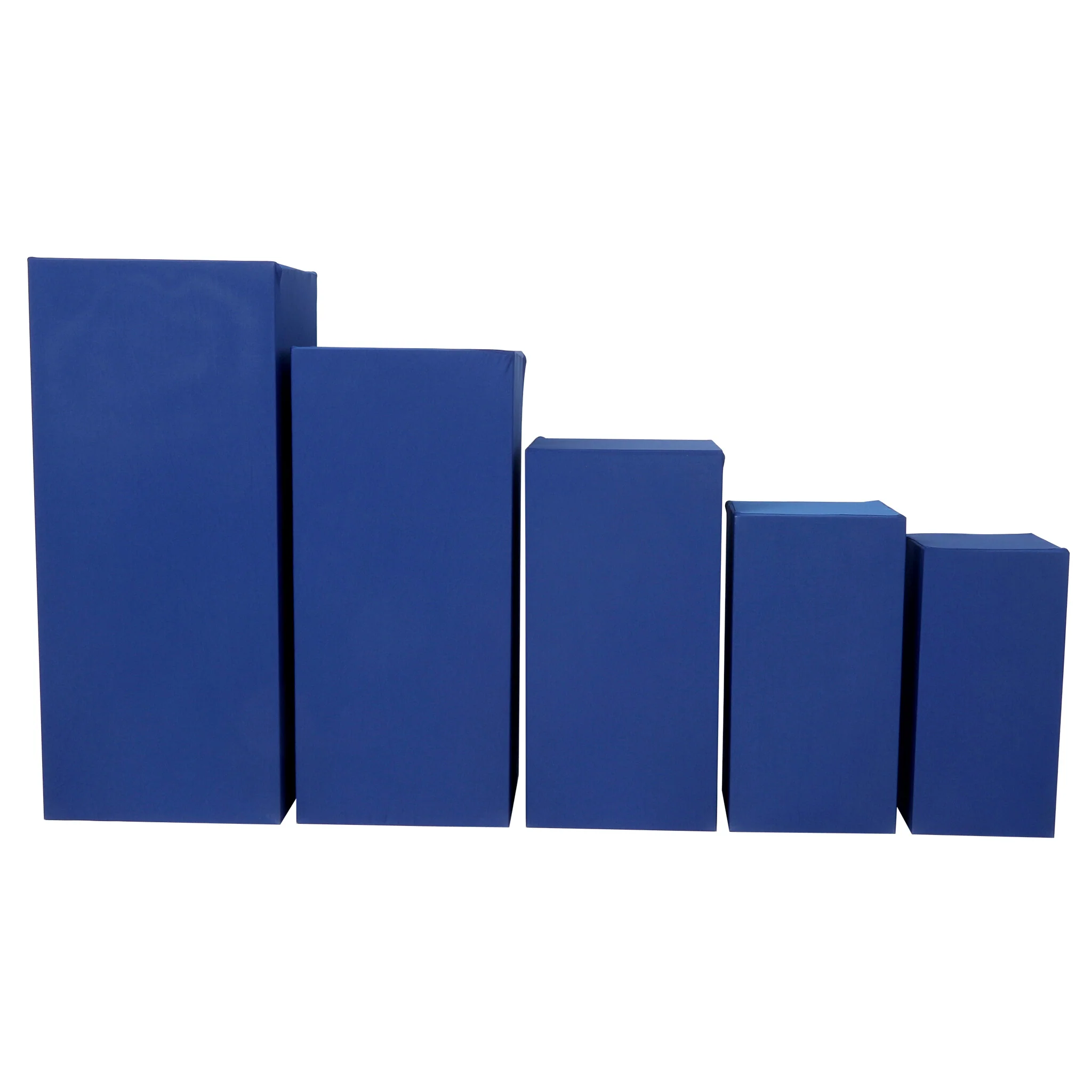 Spandex Covers for Square Metal Pillar Pedestal Stands 5 pcs/set - Royal Blue - Image 2