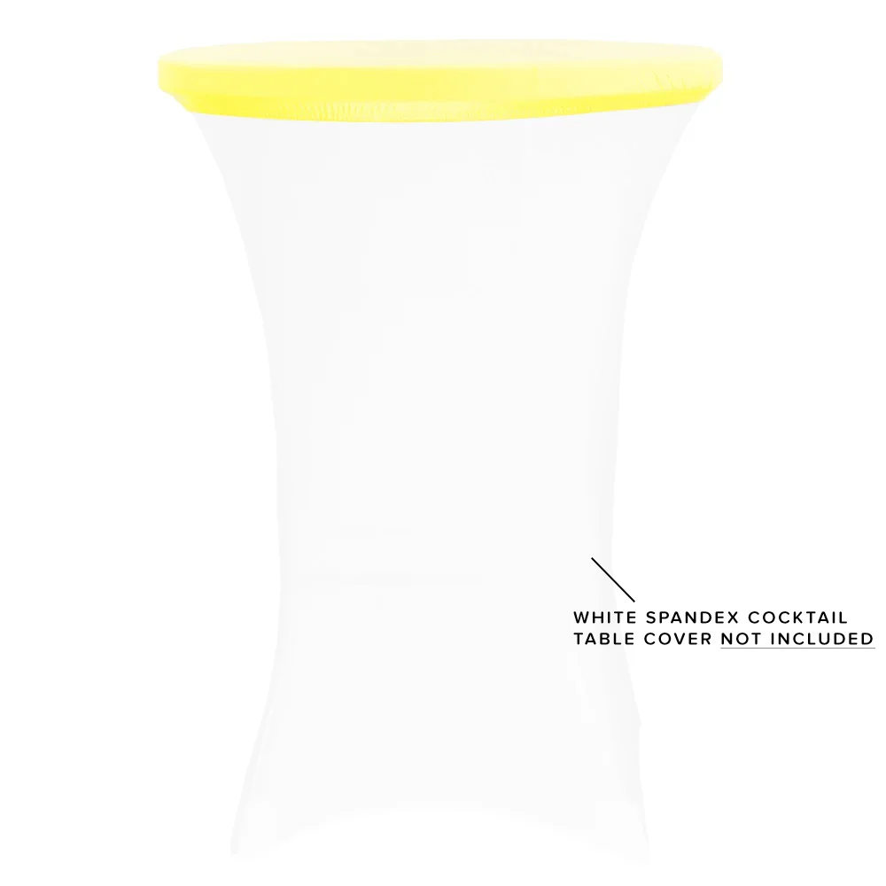 Spandex Table Topper/Cap 30"-36" Round - Bright Yellow