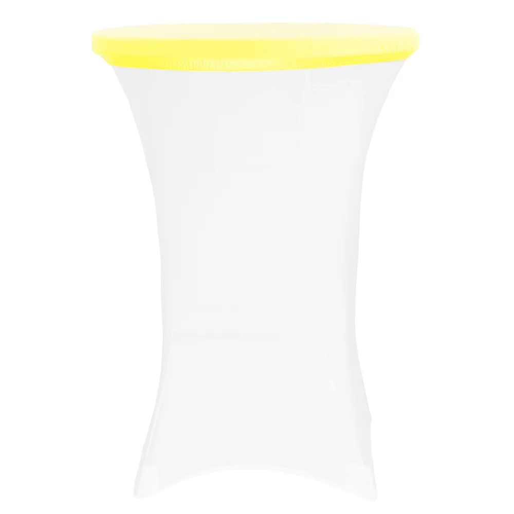 Spandex Table Topper/Cap 30"-36" Round - Bright Yellow - Image 2