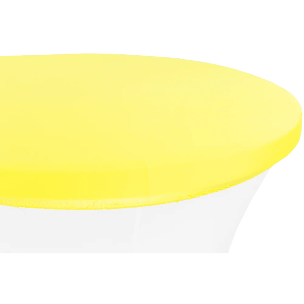Spandex Table Topper/Cap 30"-36" Round - Bright Yellow - Image 3