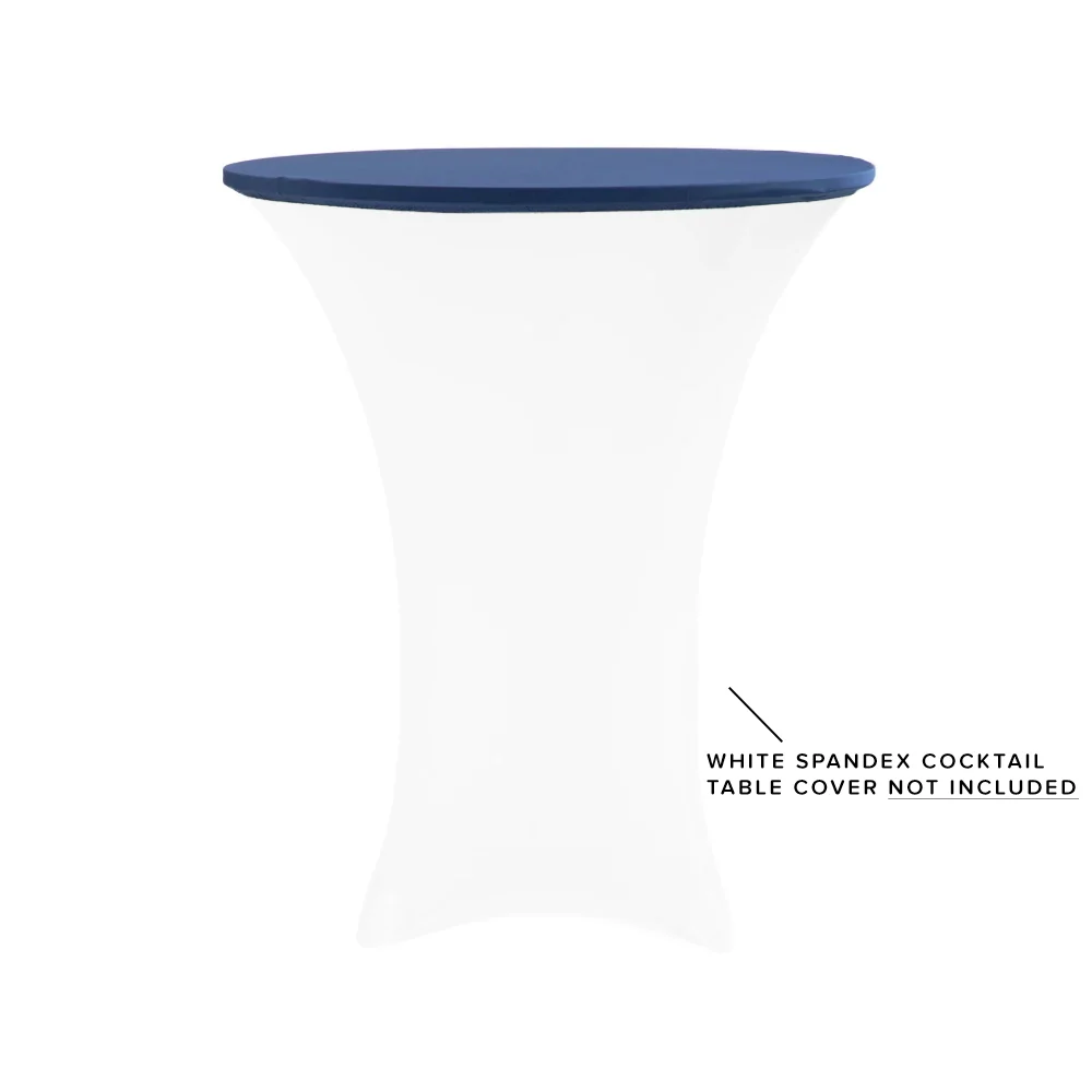 Spandex Table Topper/Cap 30"-36" Round - Navy Blue - Image 2