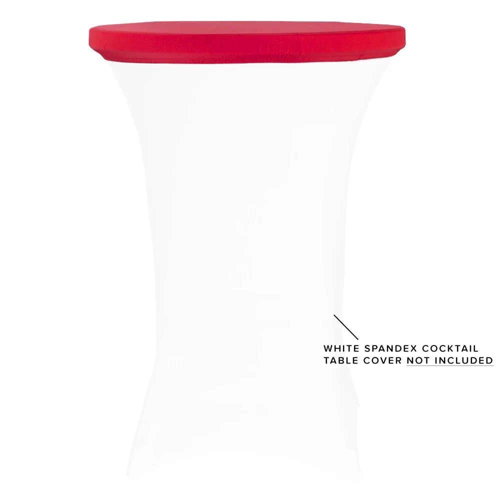 Spandex Table Topper/Cap 30"-36" Round - Red