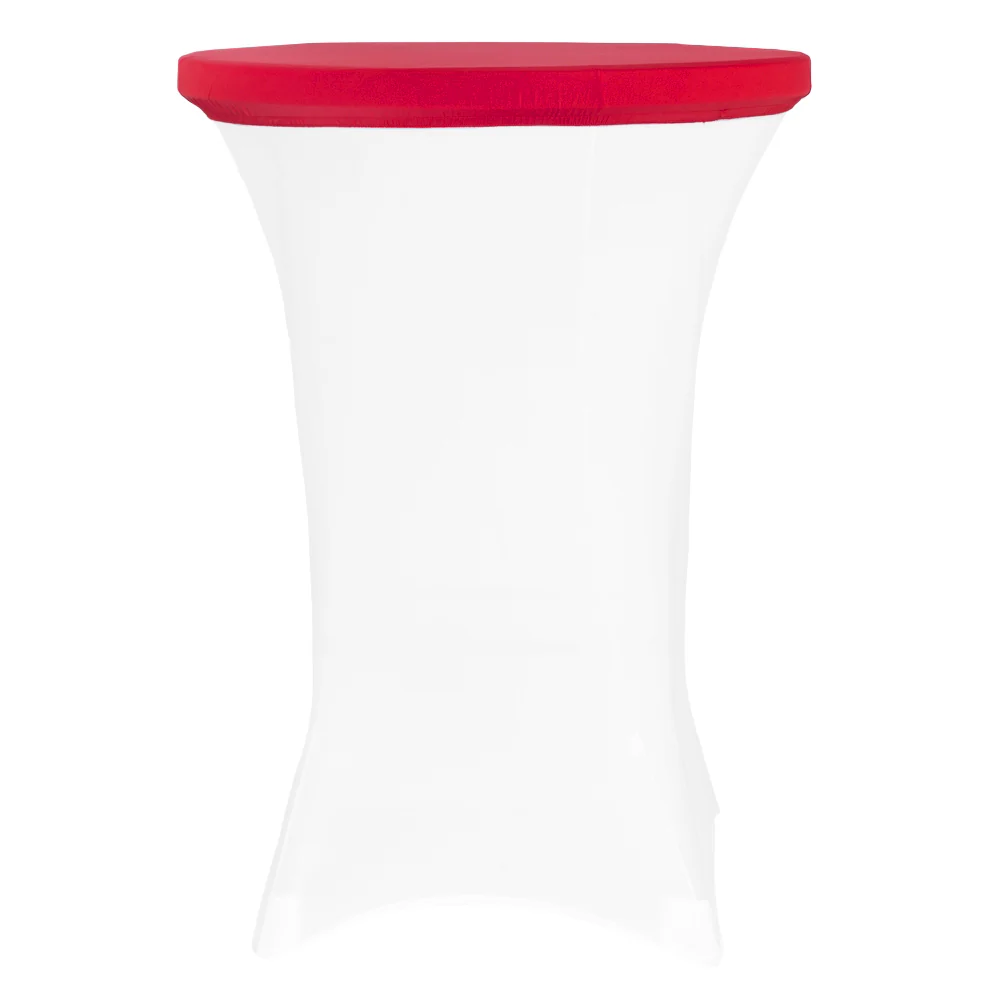 Spandex Table Topper/Cap 30"-36" Round - Red - Image 2