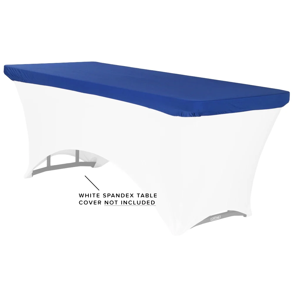 Spandex Table Topper/Cap 6 FT Rectangular - Royal Blue