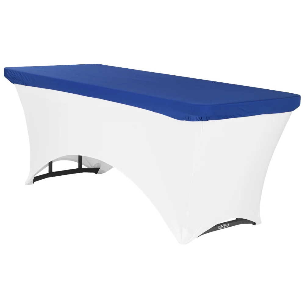 Spandex Table Topper/Cap 6 FT Rectangular - Royal Blue - Image 2