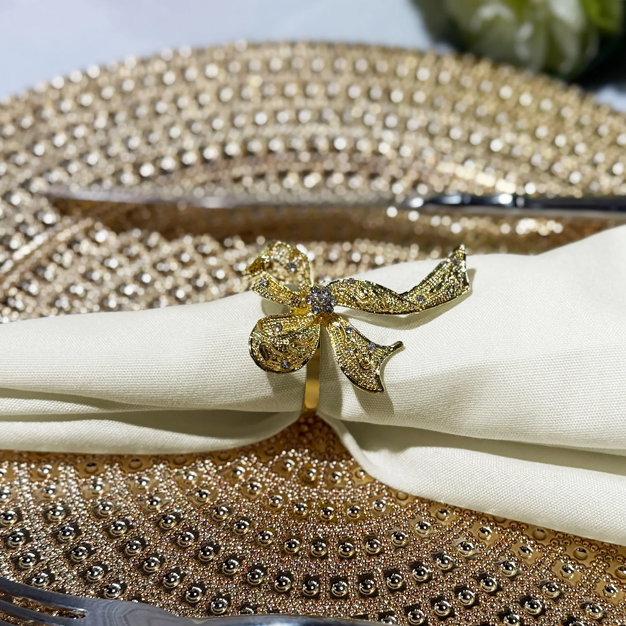 5 pcs/pk Premium Spun Polyester Napkin 20"x20" - Ivory - Image 3