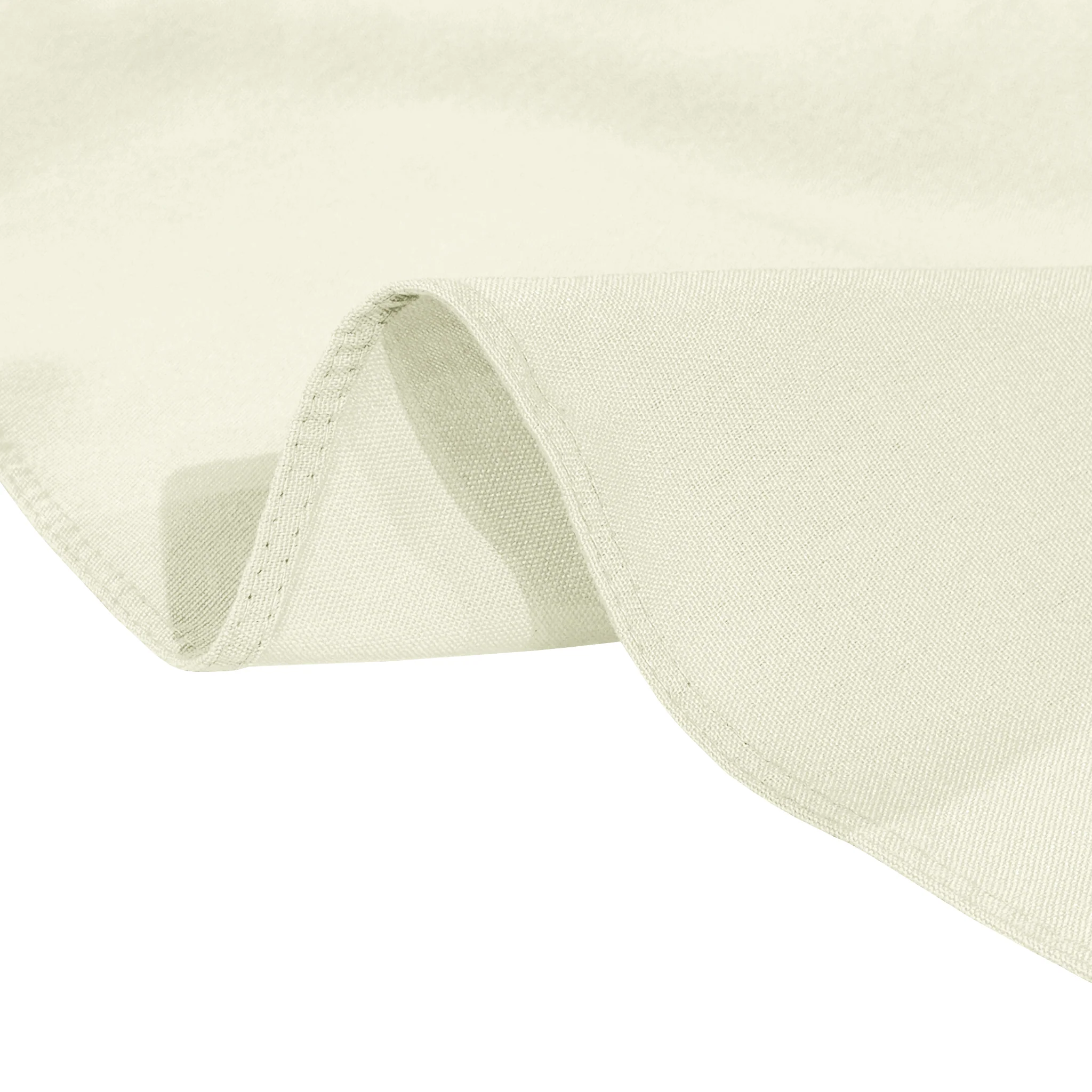Premium Spun Polyester Square 90"x90" Overlay/Tablecloth - Ivory - Image 5