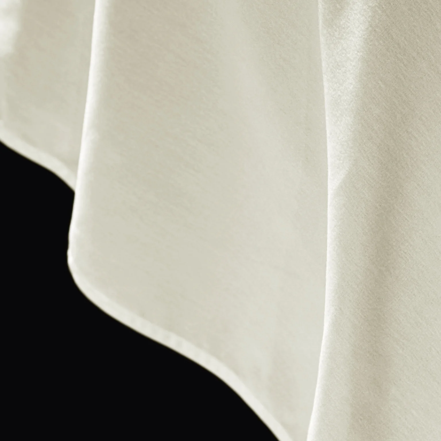 Premium Spun Polyester Square 90"x90" Overlay/Tablecloth - Ivory - Image 6