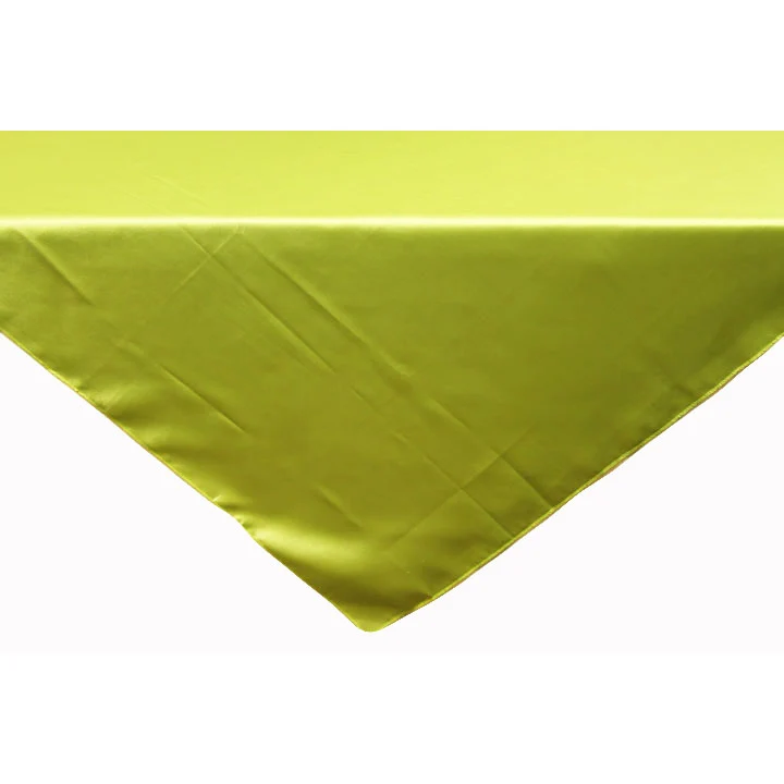 Square 72" Satin Table Overlay - Apple Green - Image 2