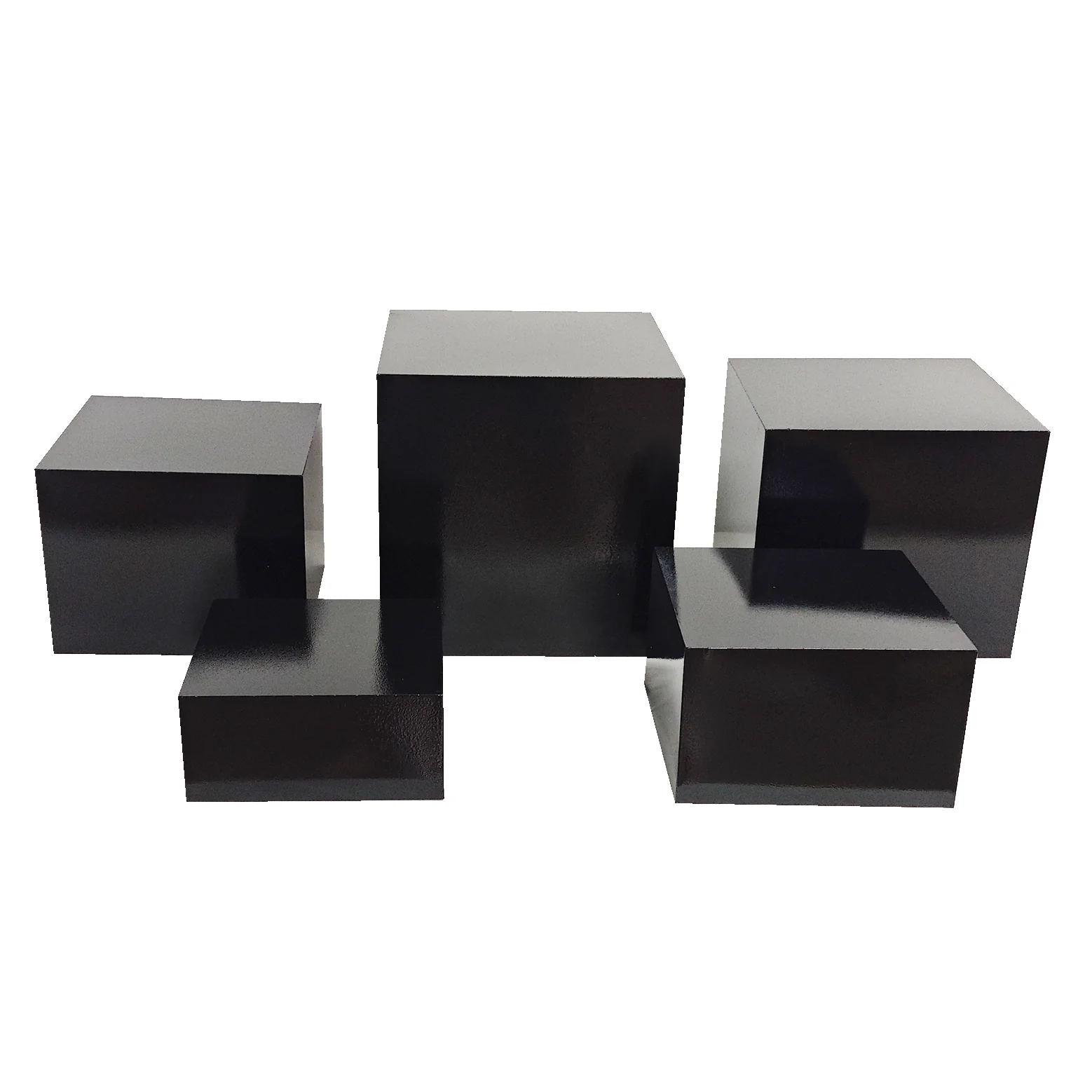 Black Square Pedestal Cake/Dessert Display Stands 5 pcs/set - Image 5