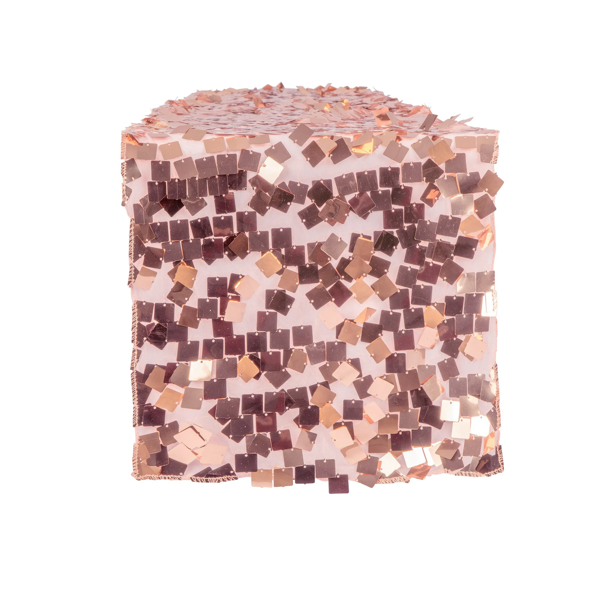 Square Payette Sequin Table Runner - Blush/Rose Gold - Image 3