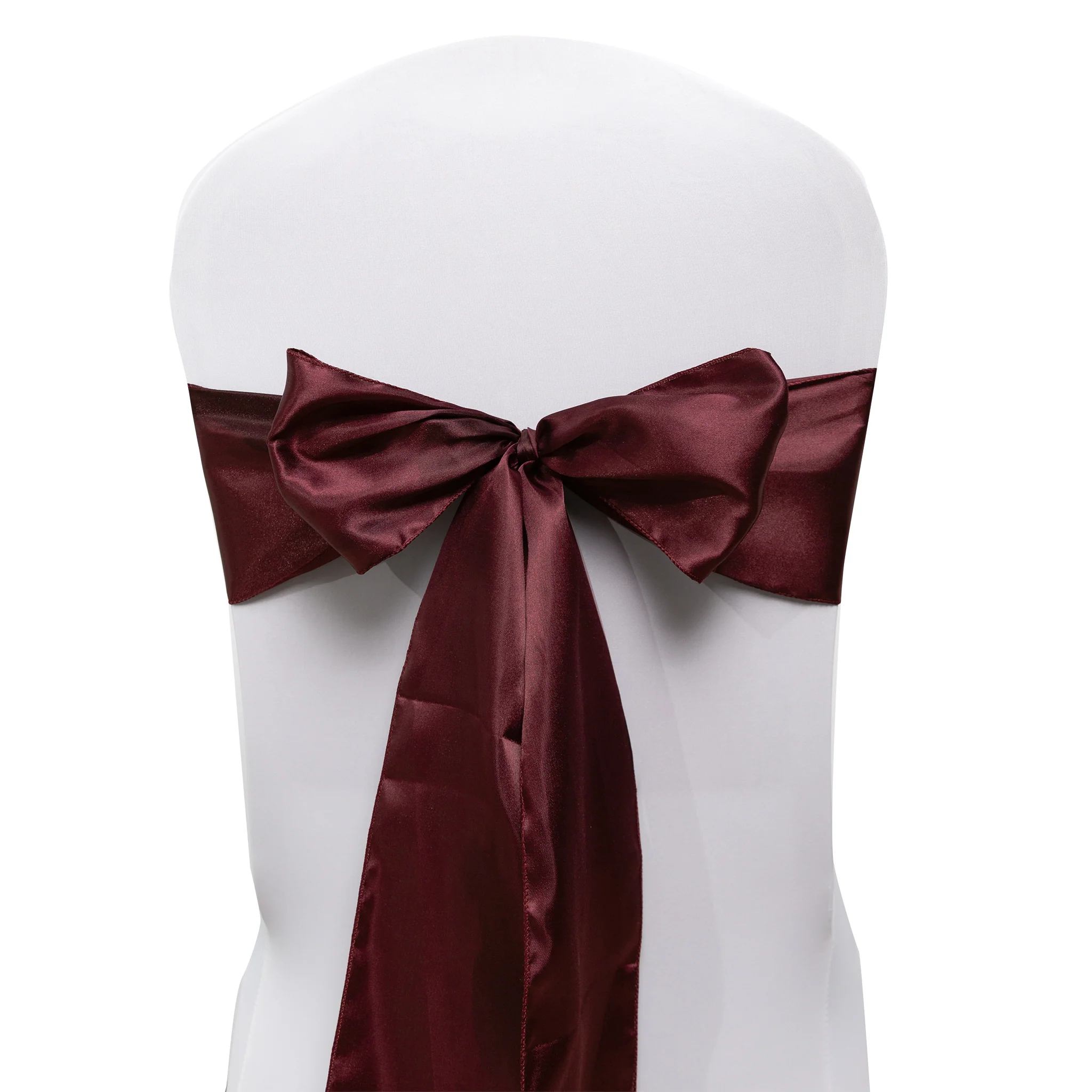 Standard Satin Chair Sash - Cabernet
