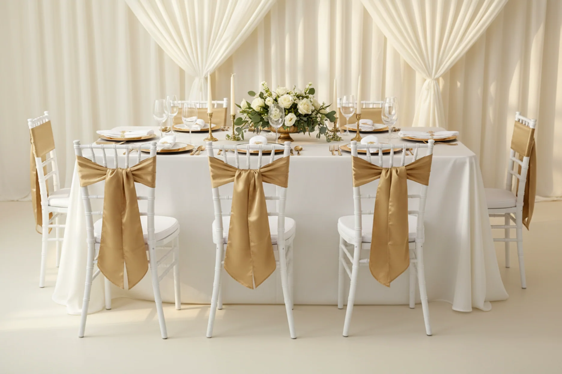 Standard Satin Chair Sash - Gold Antique - Image 3