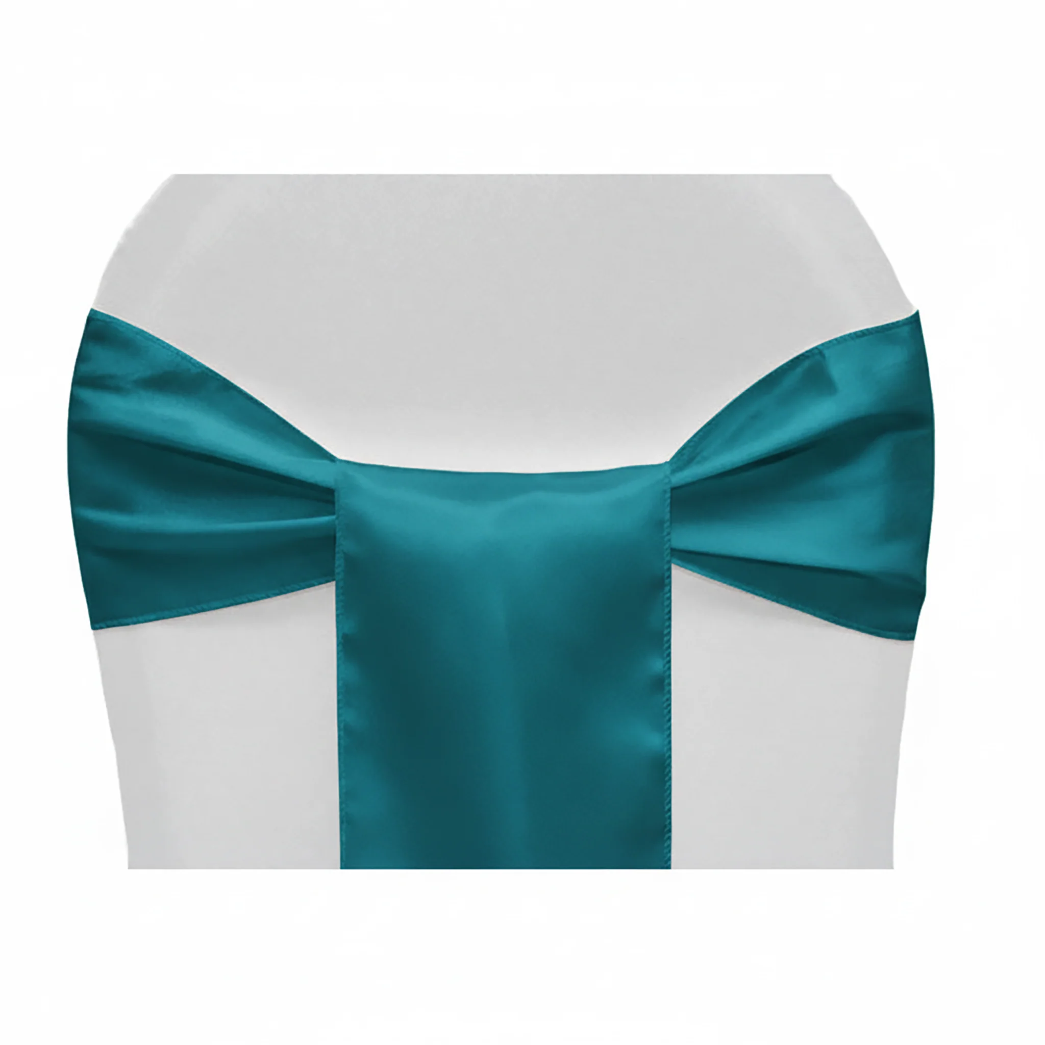 Standard Satin Chair Sash - Peacock