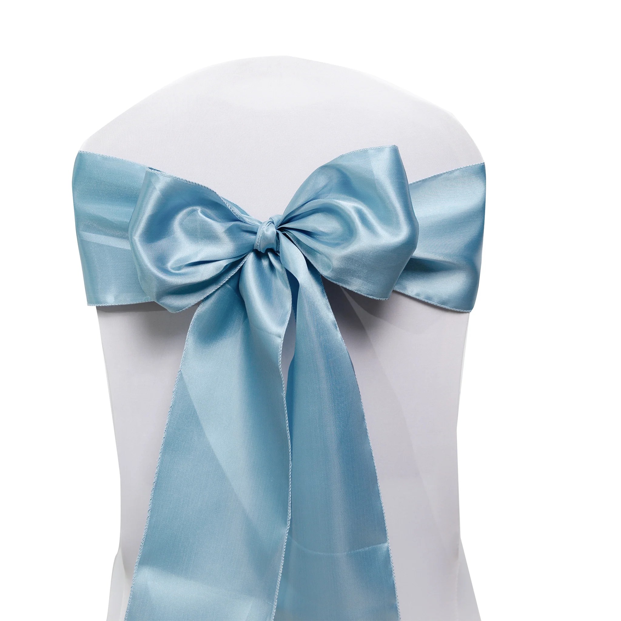Standard Satin Chair Sash - Steele Blue