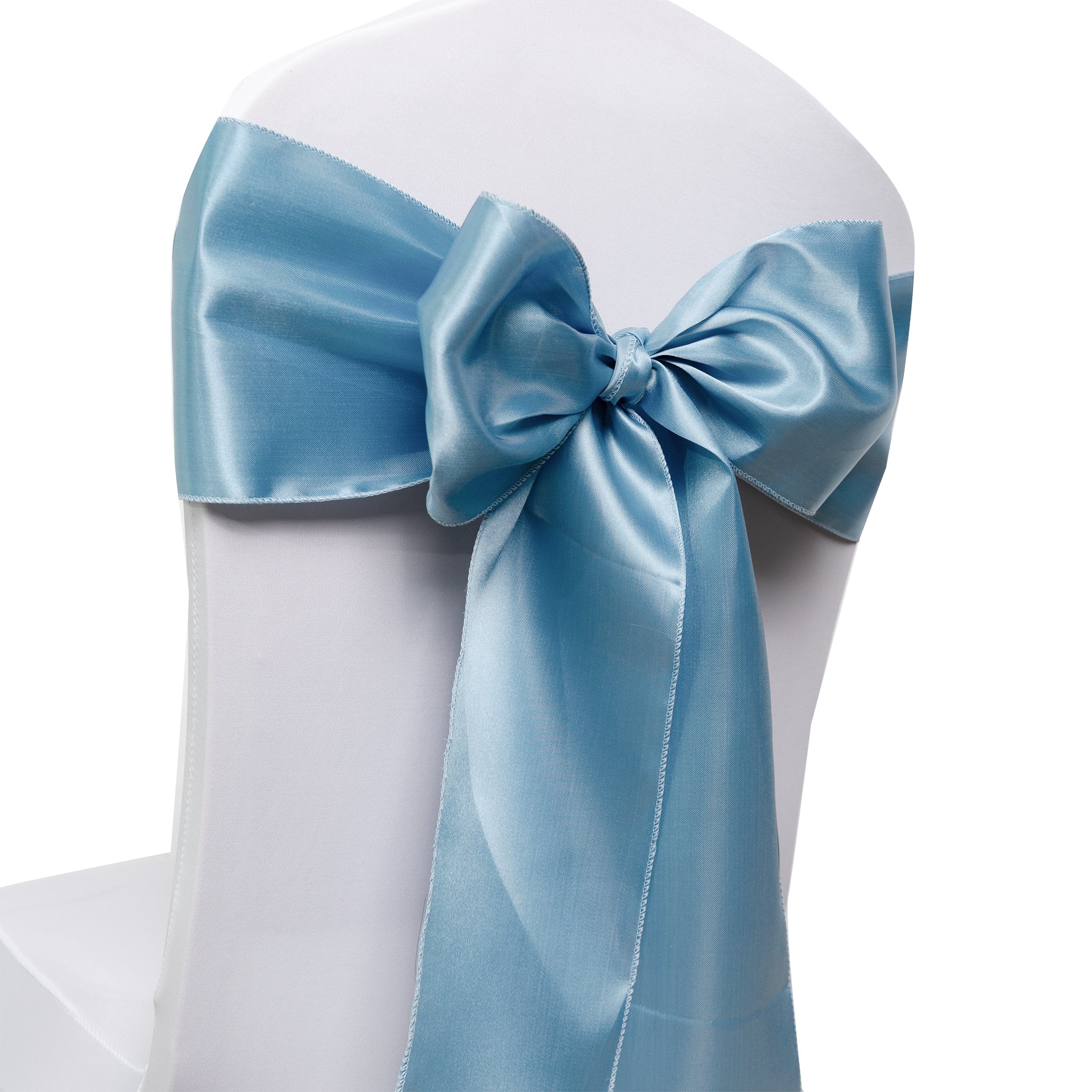 Standard Satin Chair Sash - Steele Blue - Image 2