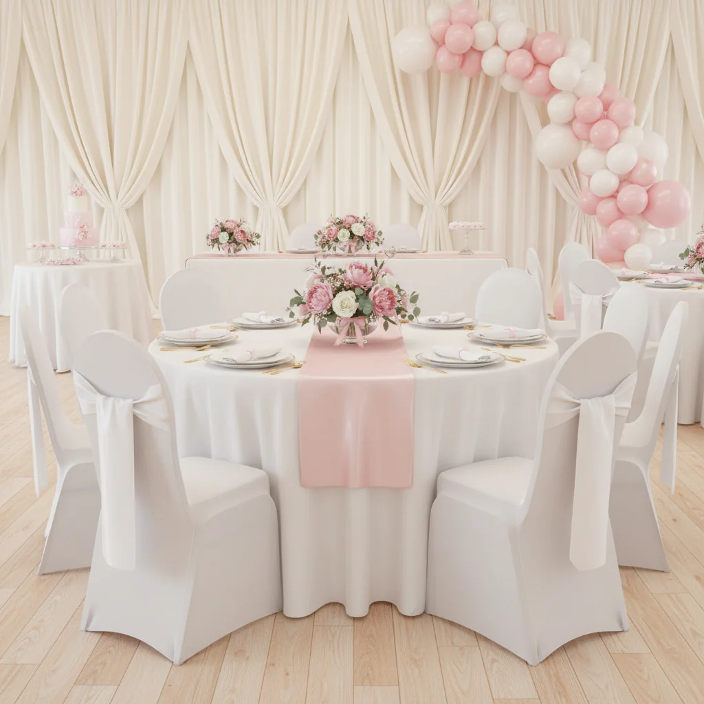 Standard Satin Chair Sash - White - Image 2