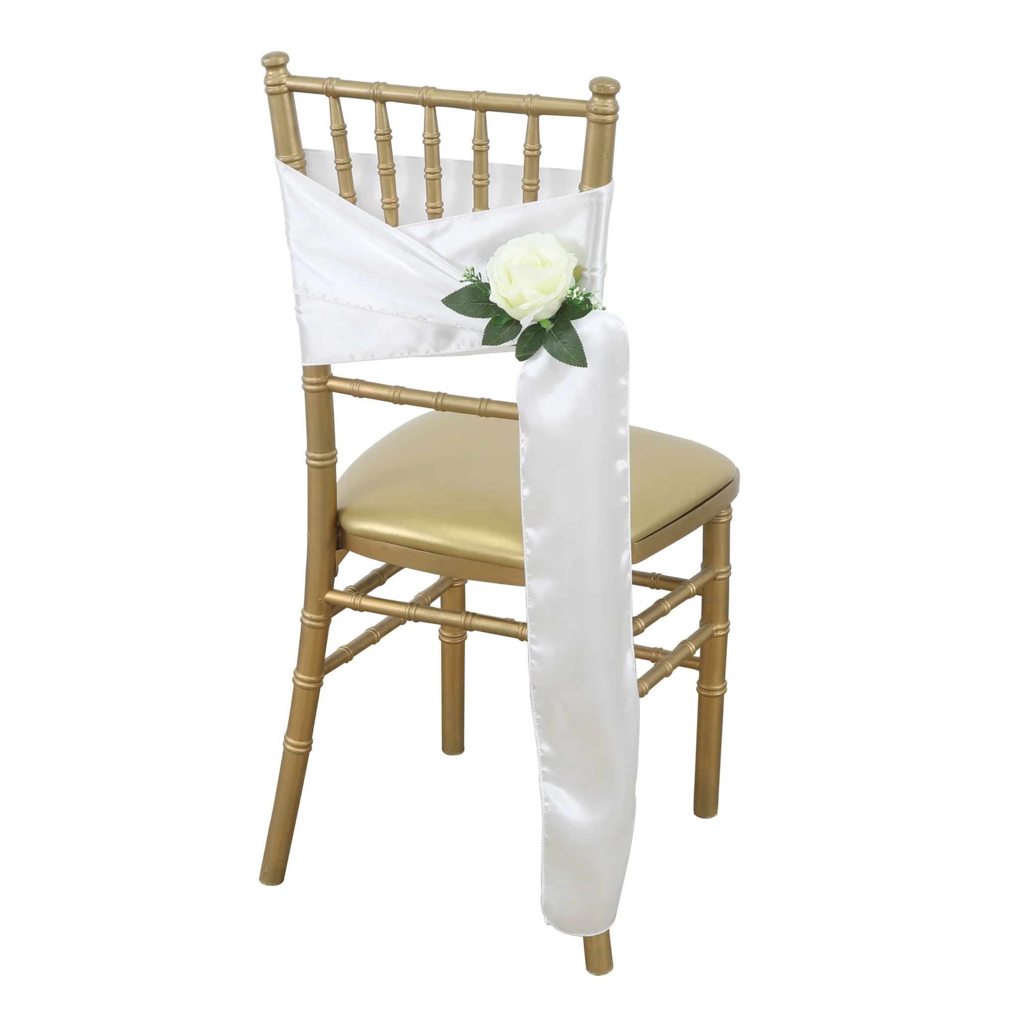 Standard Satin Chair Sash - White - Image 4