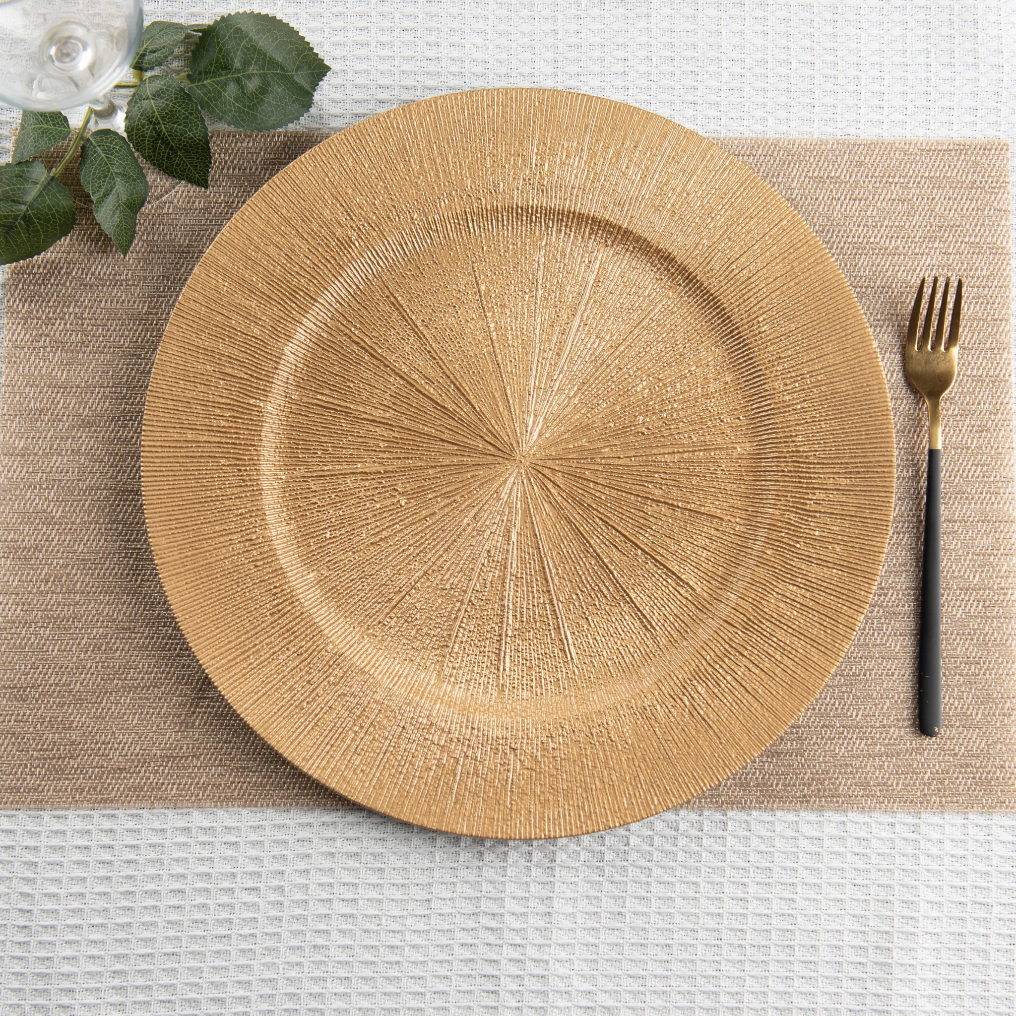 Sunray Acrylic Charger Plate - Gold - Image 5
