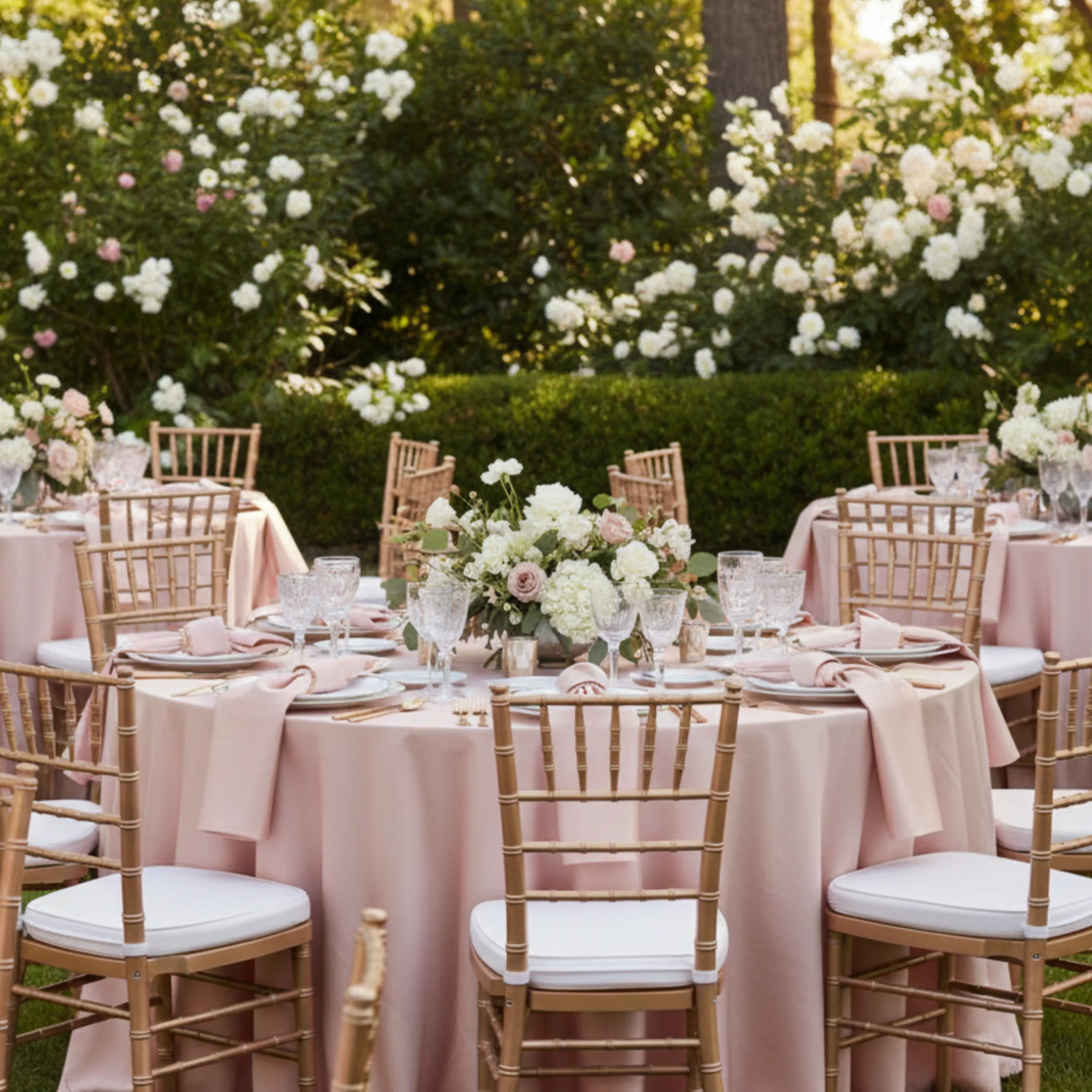 Taffeta Napkin 20"x20" - Blush/Rose Gold - Image 2