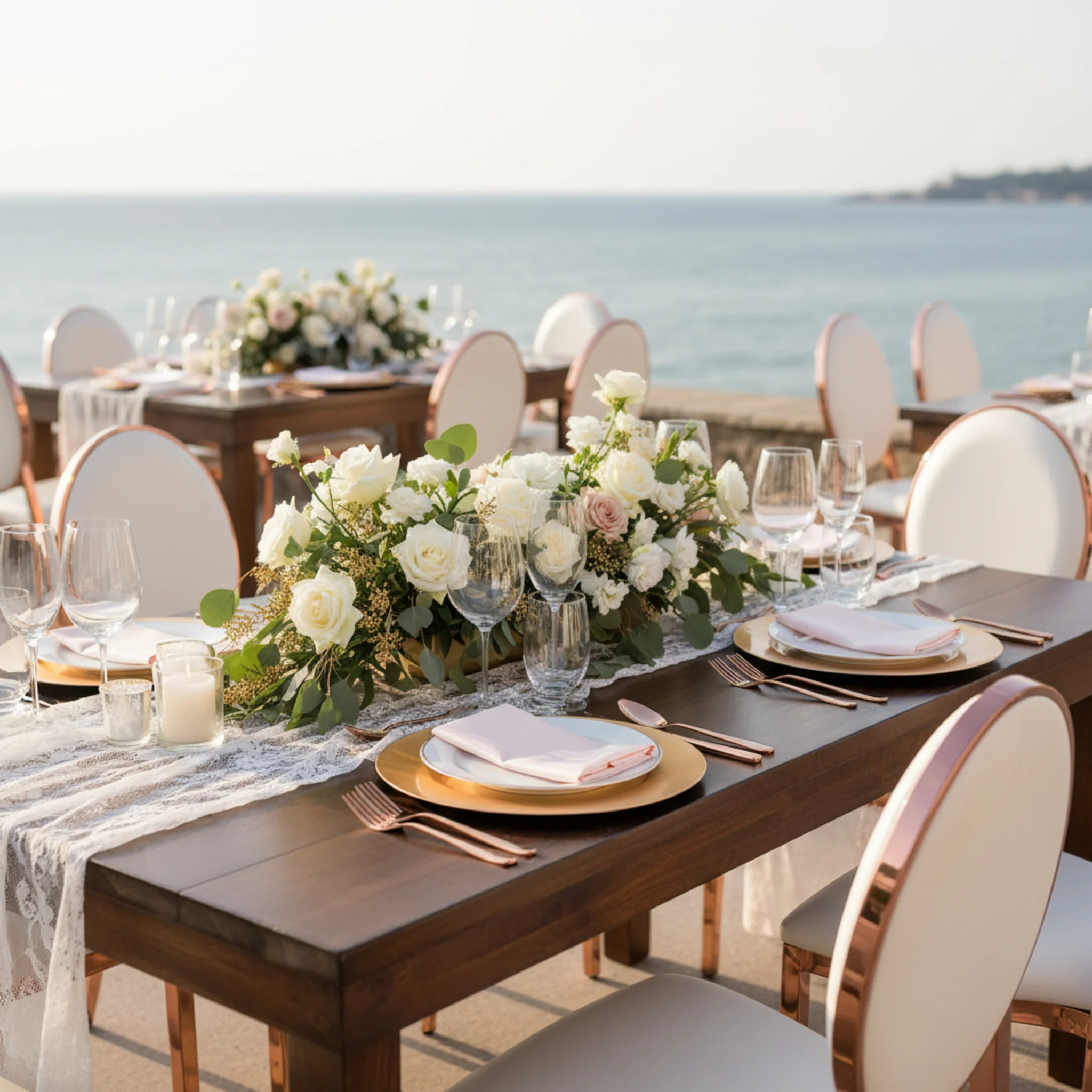 Taffeta Napkin 20"x20" - Blush/Rose Gold - Image 3