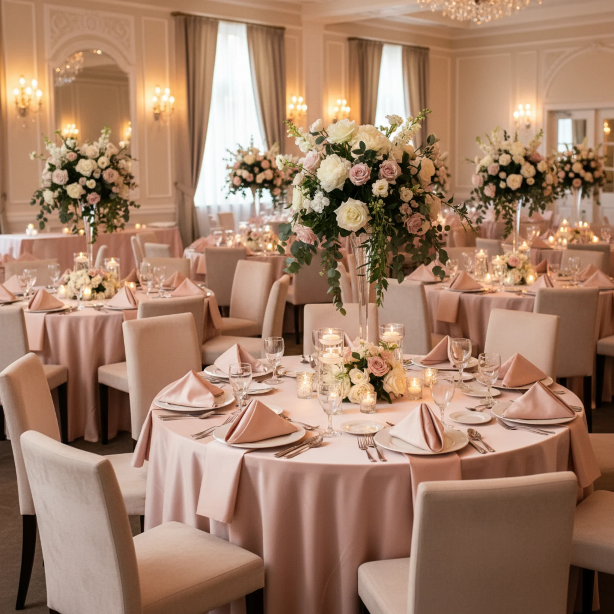 Taffeta Napkin 20"x20" - Blush/Rose Gold - Image 4