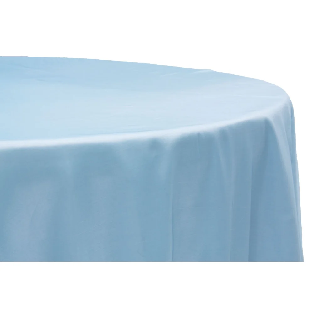 Taffeta Tablecloth 120" Round - Baby Blue