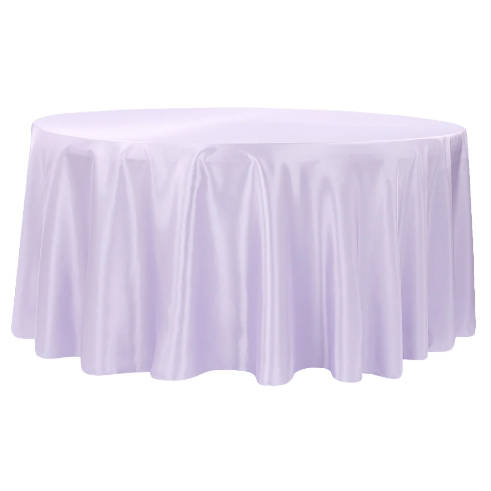Taffeta Tablecloth 120" Round - Lavender - Image 2