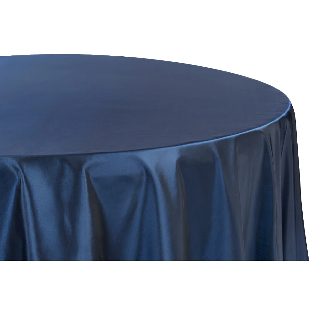 Taffeta Tablecloth 120" Round - Navy Blue - Image 2