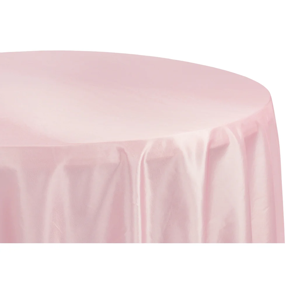 Taffeta Tablecloth 120" Round - Pink - Image 2
