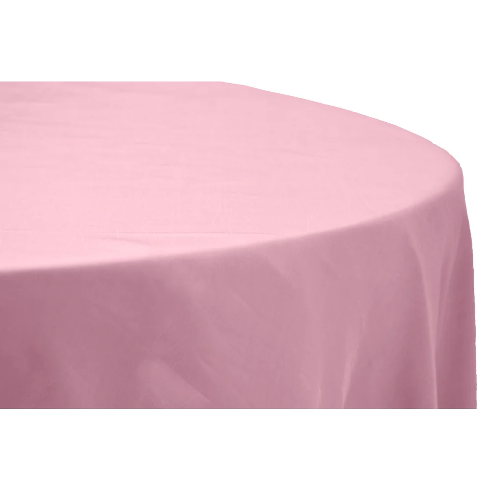 Taffeta Tablecloth 132" Round - Pink
