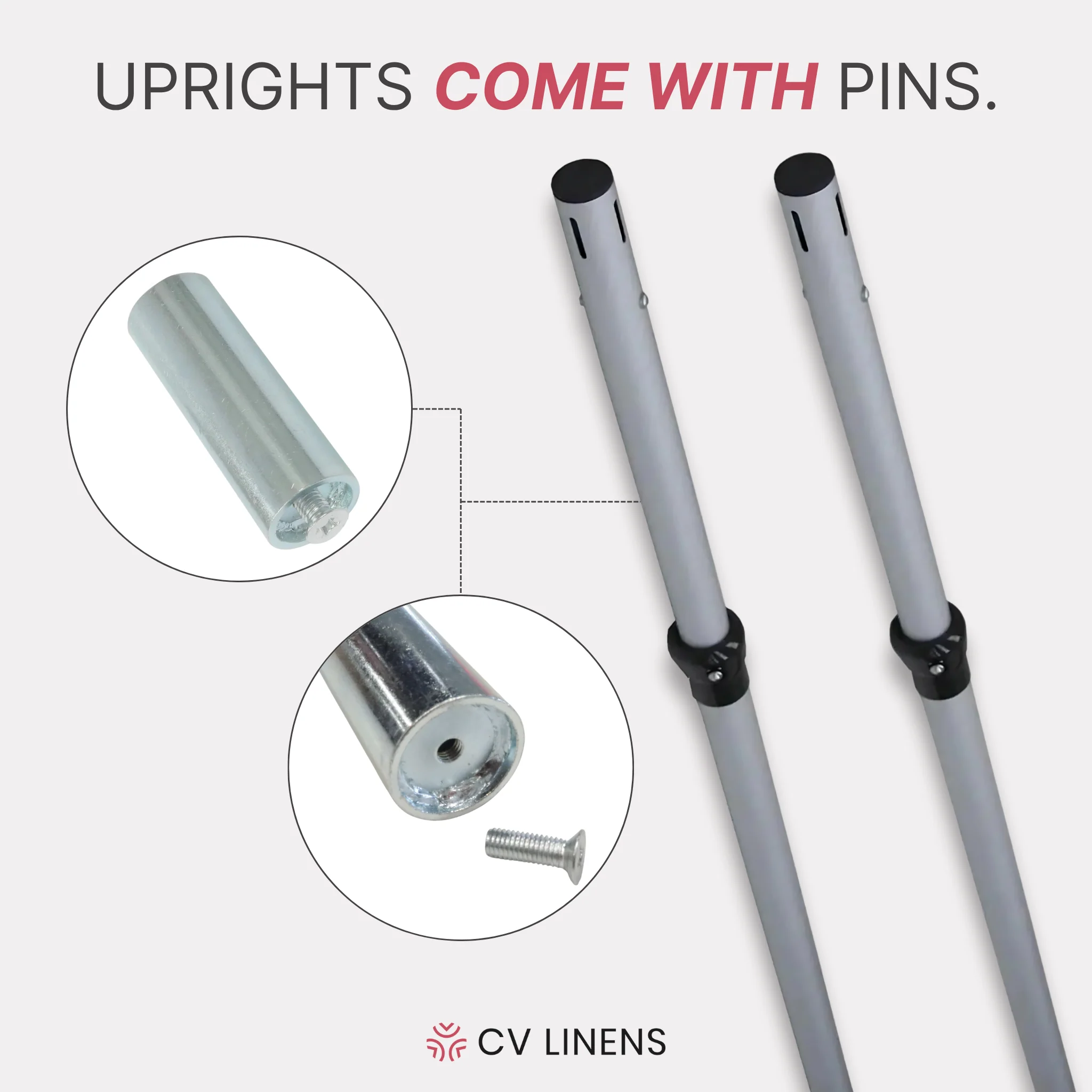 Telescopic Slip-fit Upright 8ft to 20ft with slip lock collar (Fits set C) - Image 3