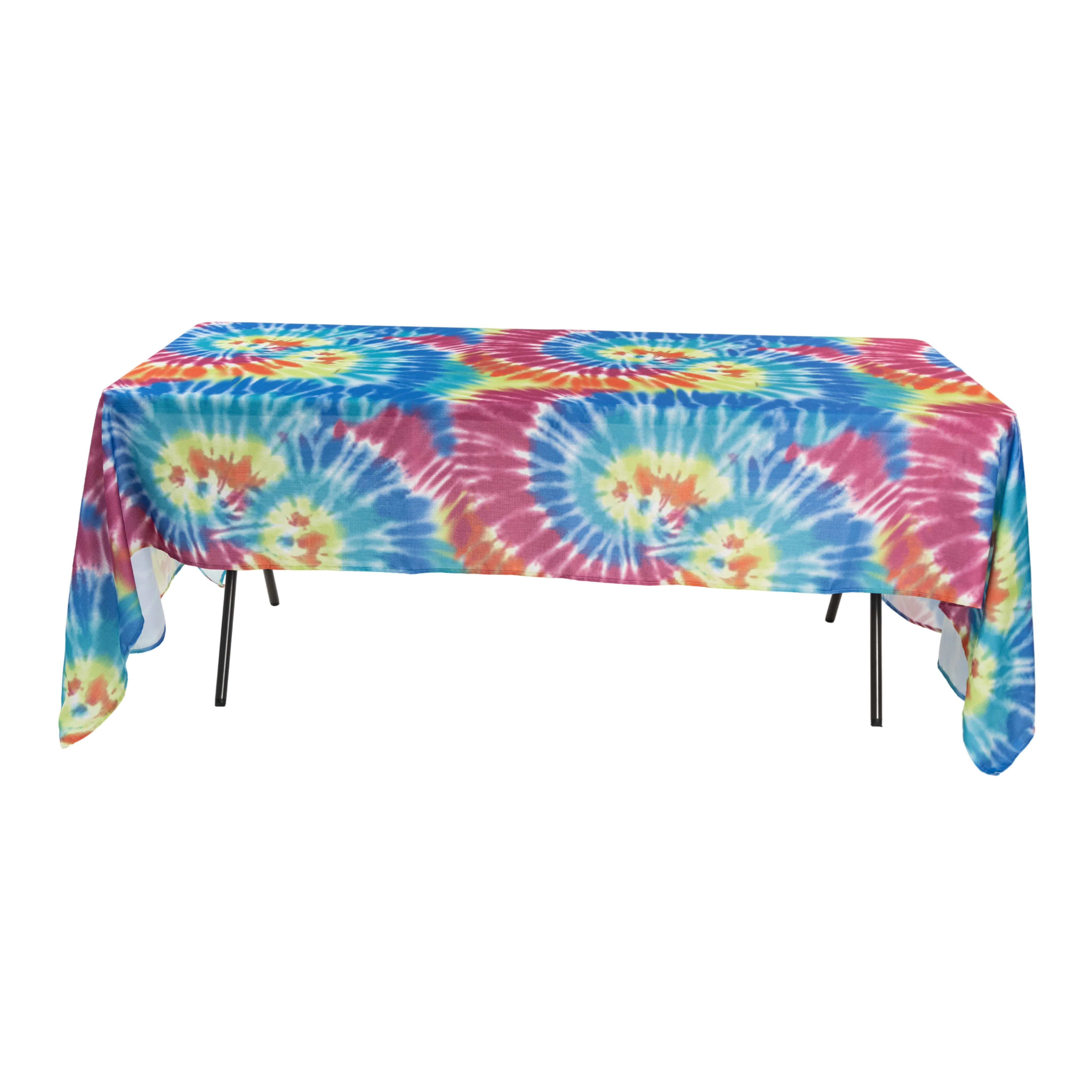 Tie-Dye Polyester 60"x120" Rectangular Tablecloth - Image 2