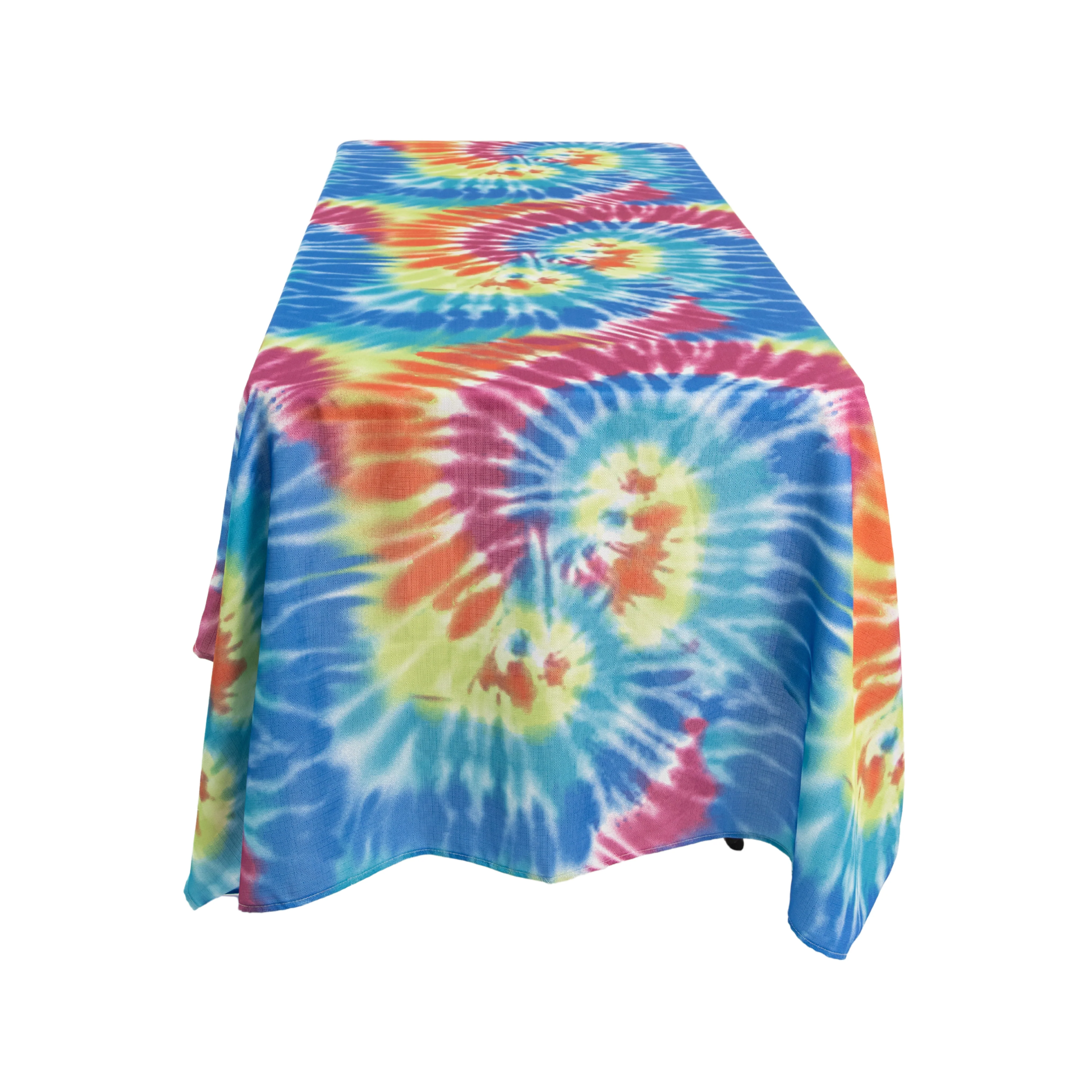 Tie-Dye Polyester 60"x120" Rectangular Tablecloth - Image 3