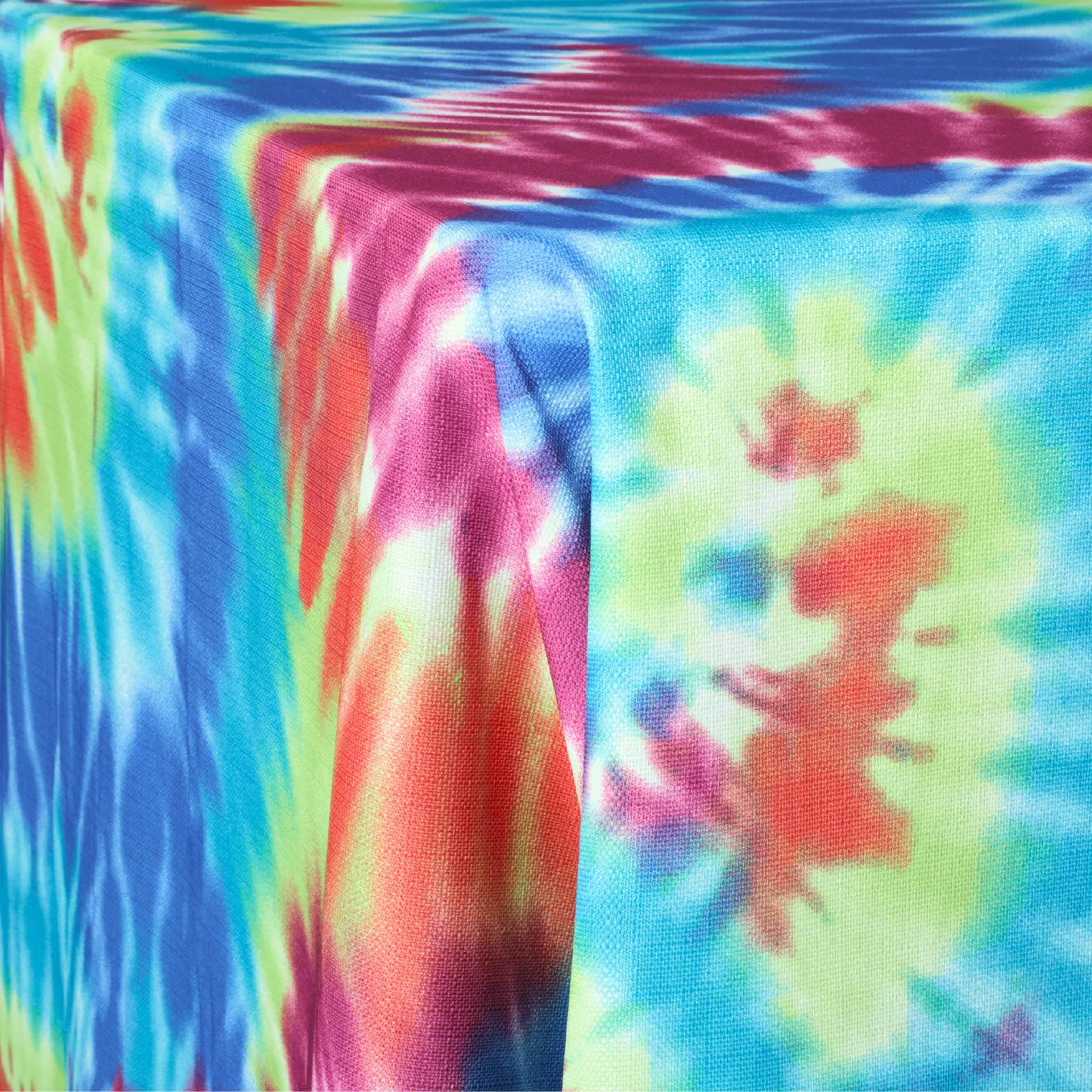 Tie-Dye Polyester 90"x132" Rectangular Tablecloth - Image 3