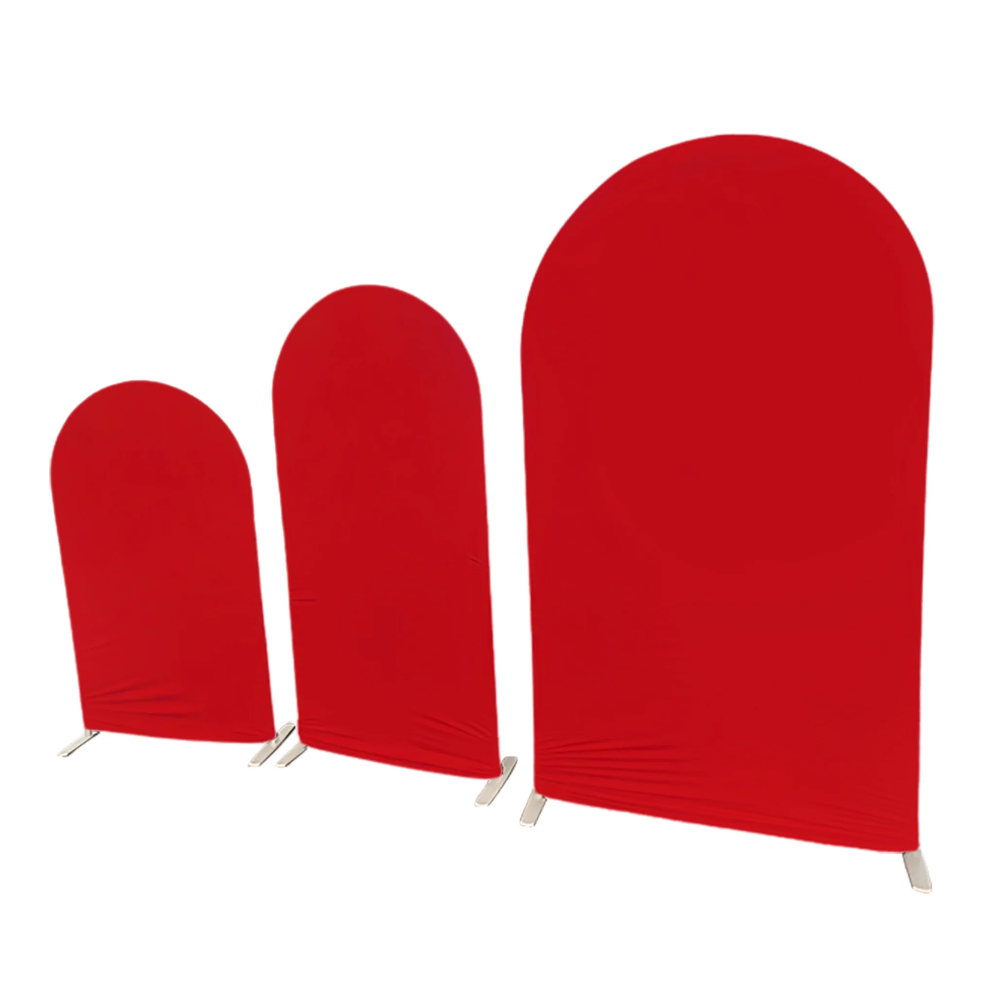 Spandex Covers for Heavy Duty Trio Arch Frame Backdrop 3pc/set - Red