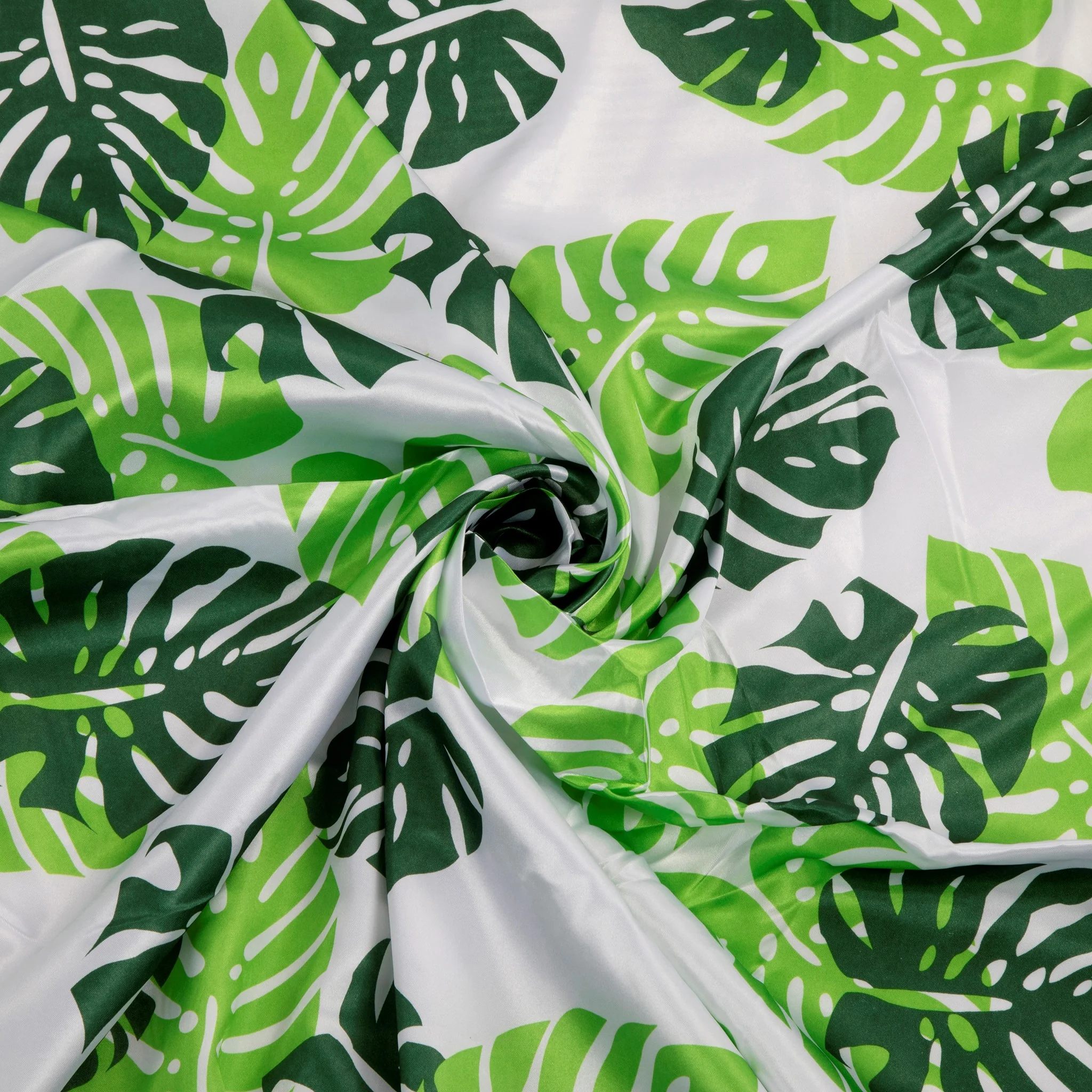 Tropical Palm Leaf Satin 10ft H x 58"W Backdrop Panel/Drape - Image 2